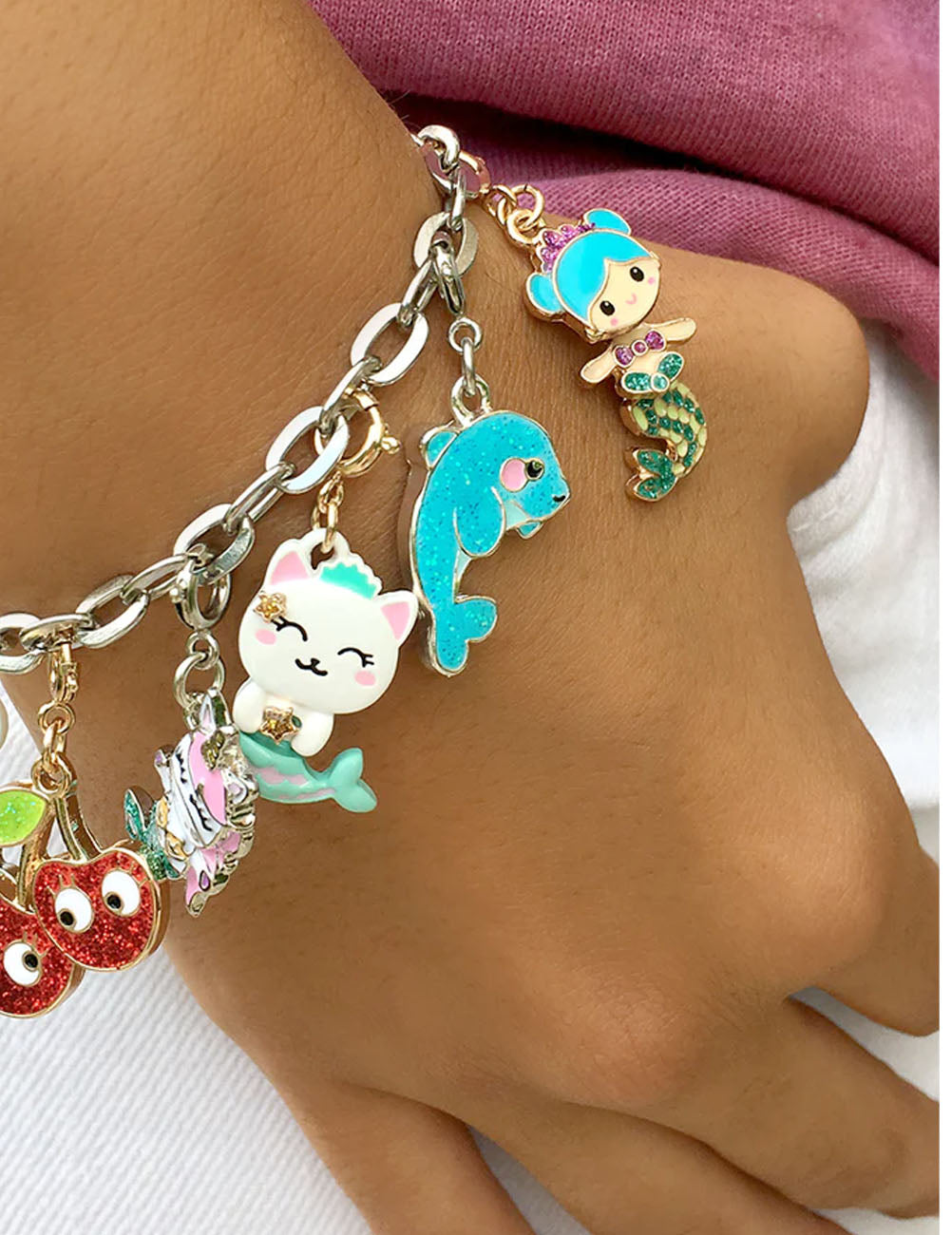 Ciondolo CharmIT! Sirena girevole in oro