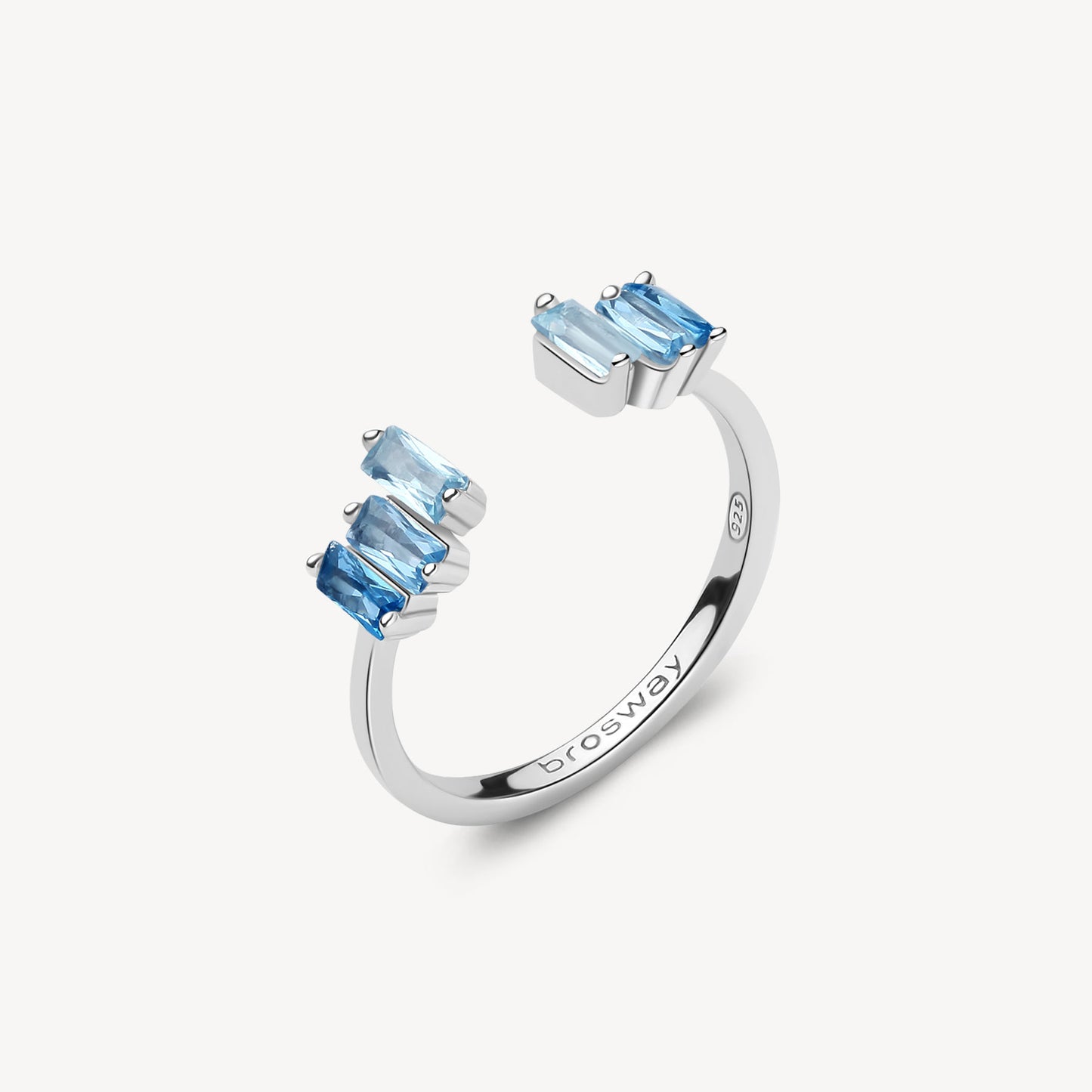 Anello argento Fancy light sapphire