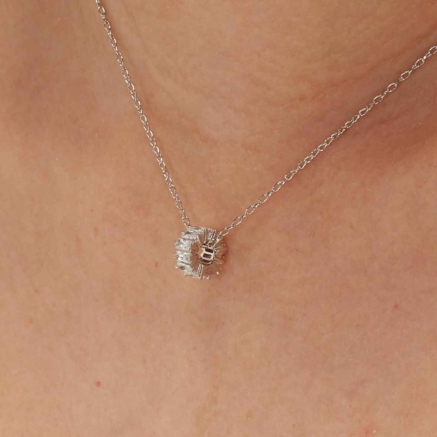 Charm argento Fancy infinity white