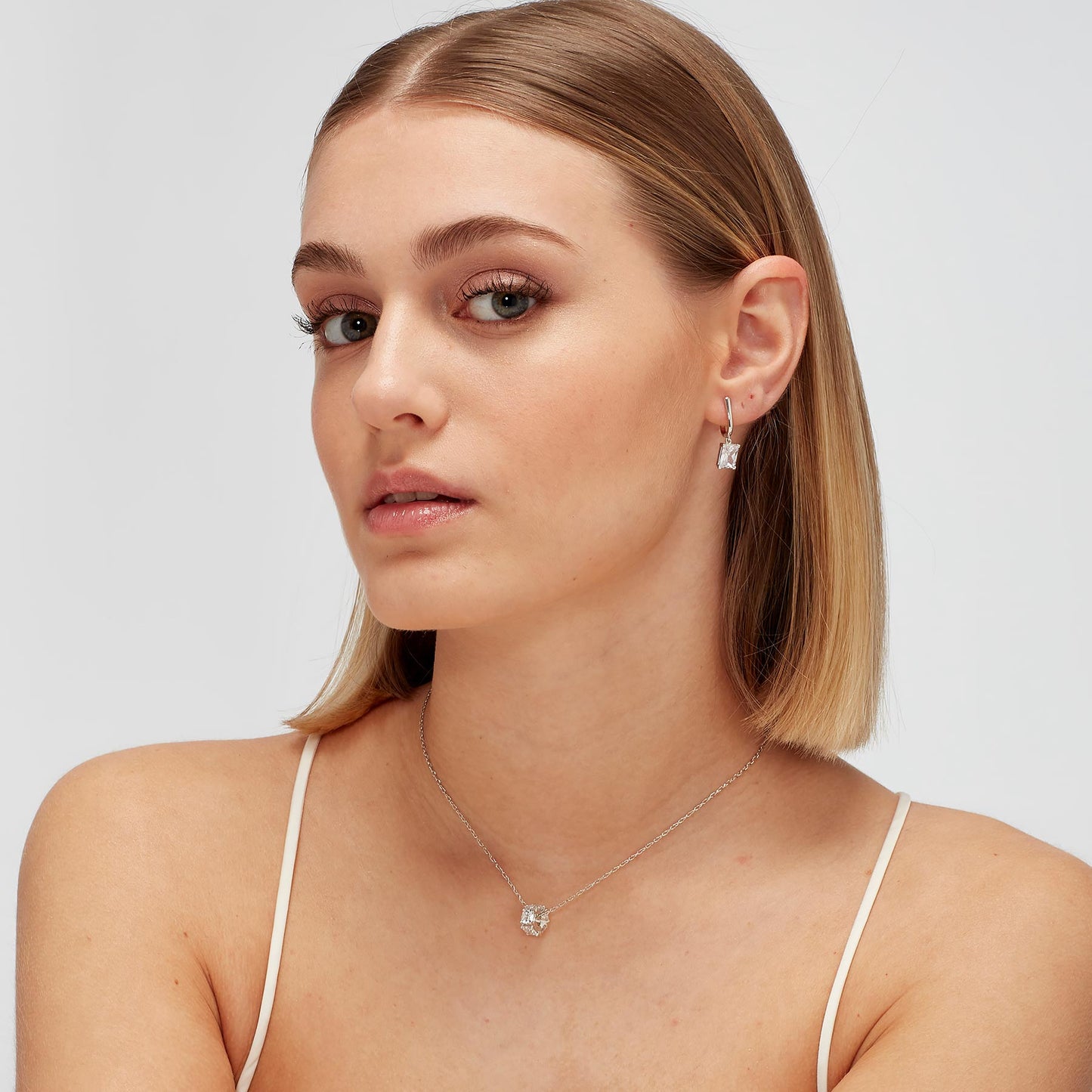 Charm argento Fancy infinity white