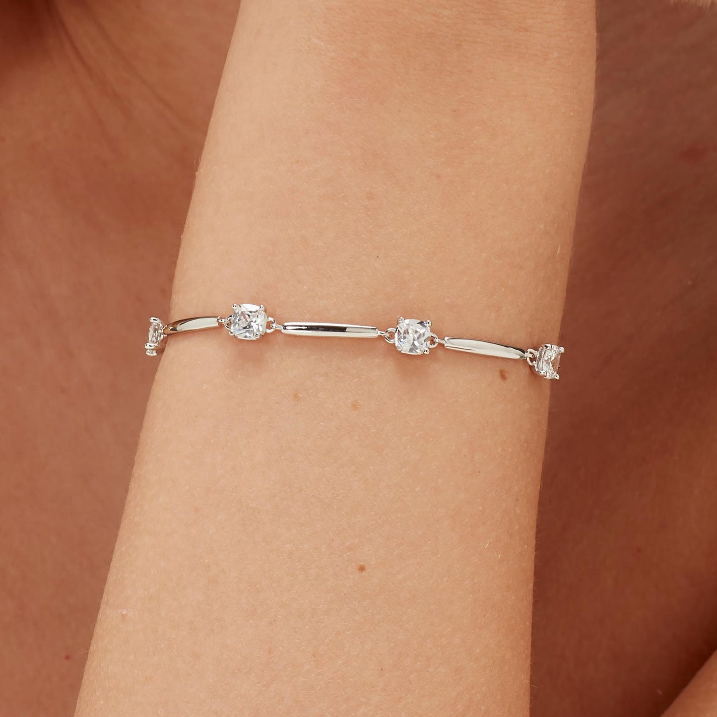Bracciale argento Fancy infinity white
