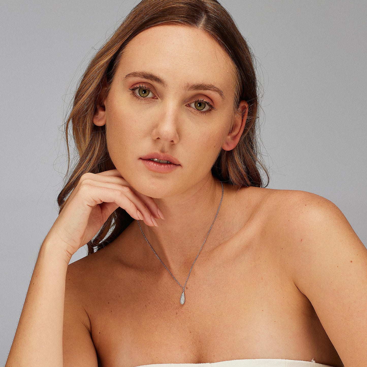 Collana Brosway Fancy Infinite white Goccia pavè piccola