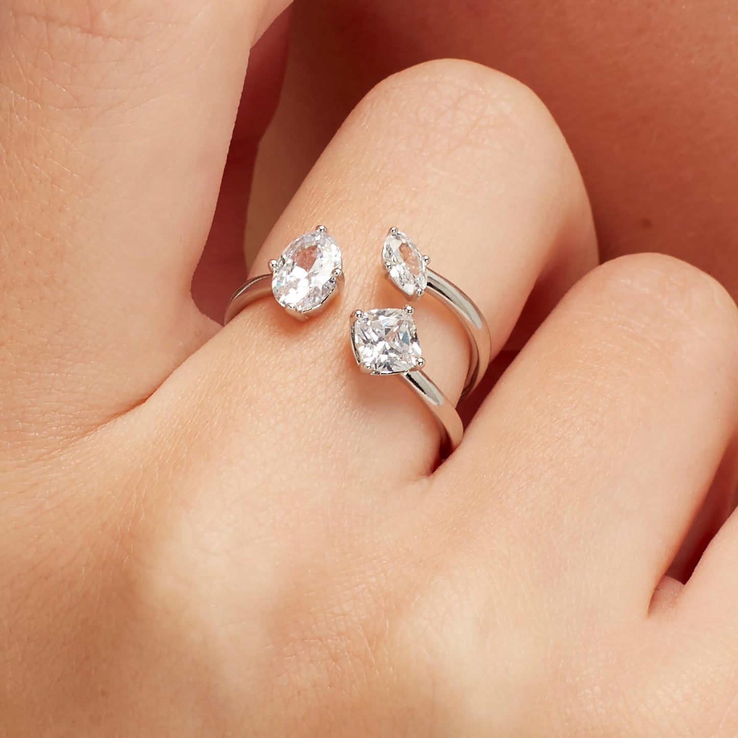 Anello argento Fancy infinite white