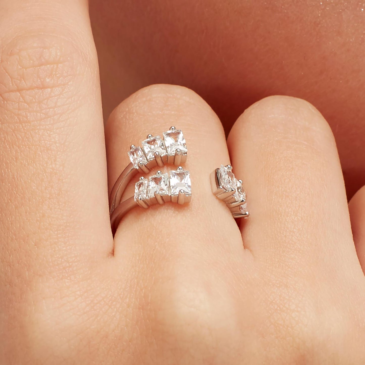 Anello argento Fancy infinite white