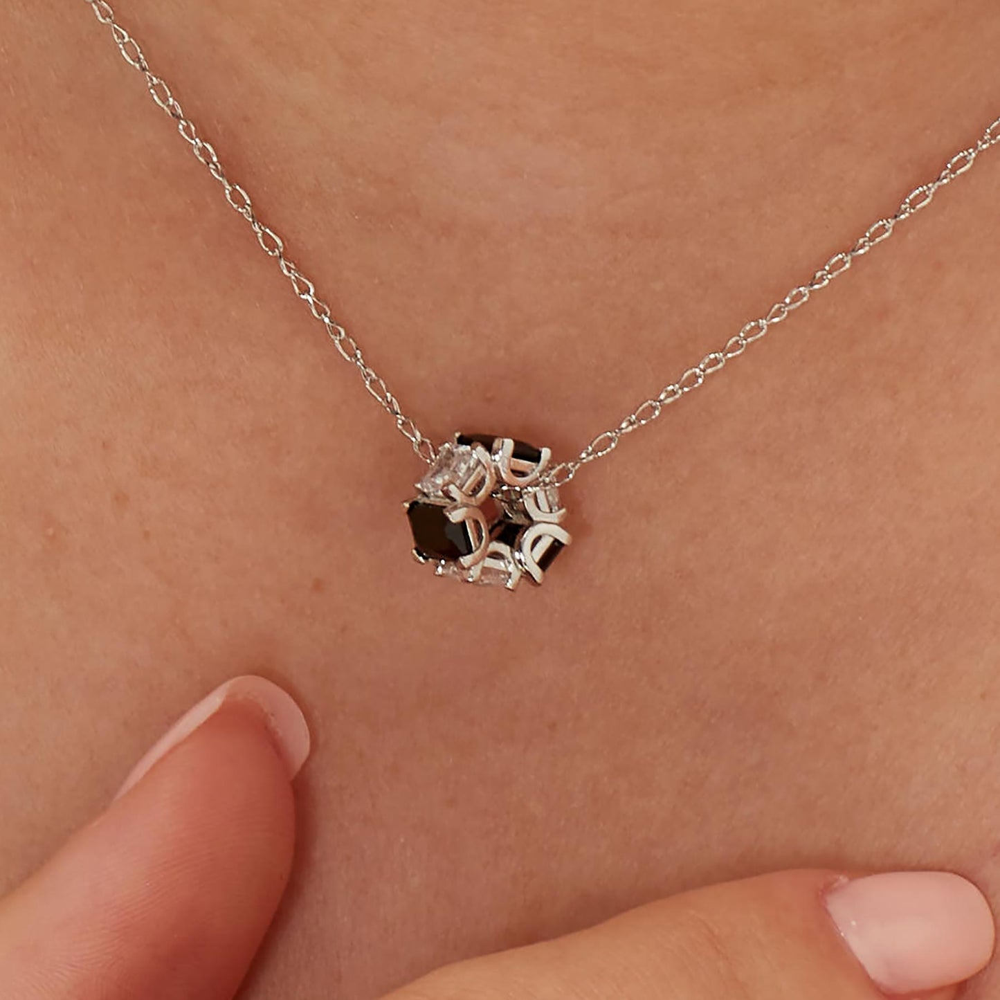 Charm argento Fancy mistery black