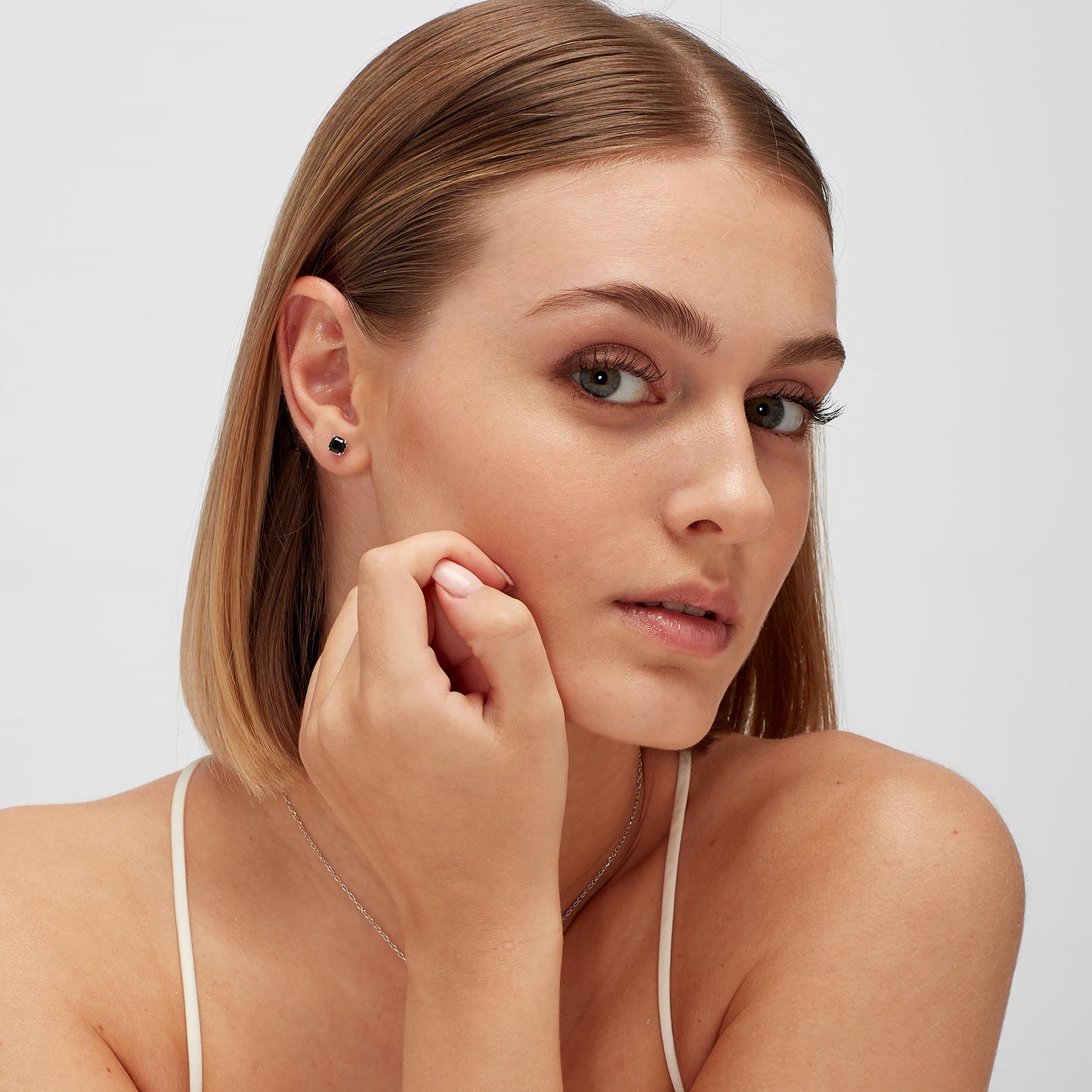 Orecchino argento Fancy mistery black