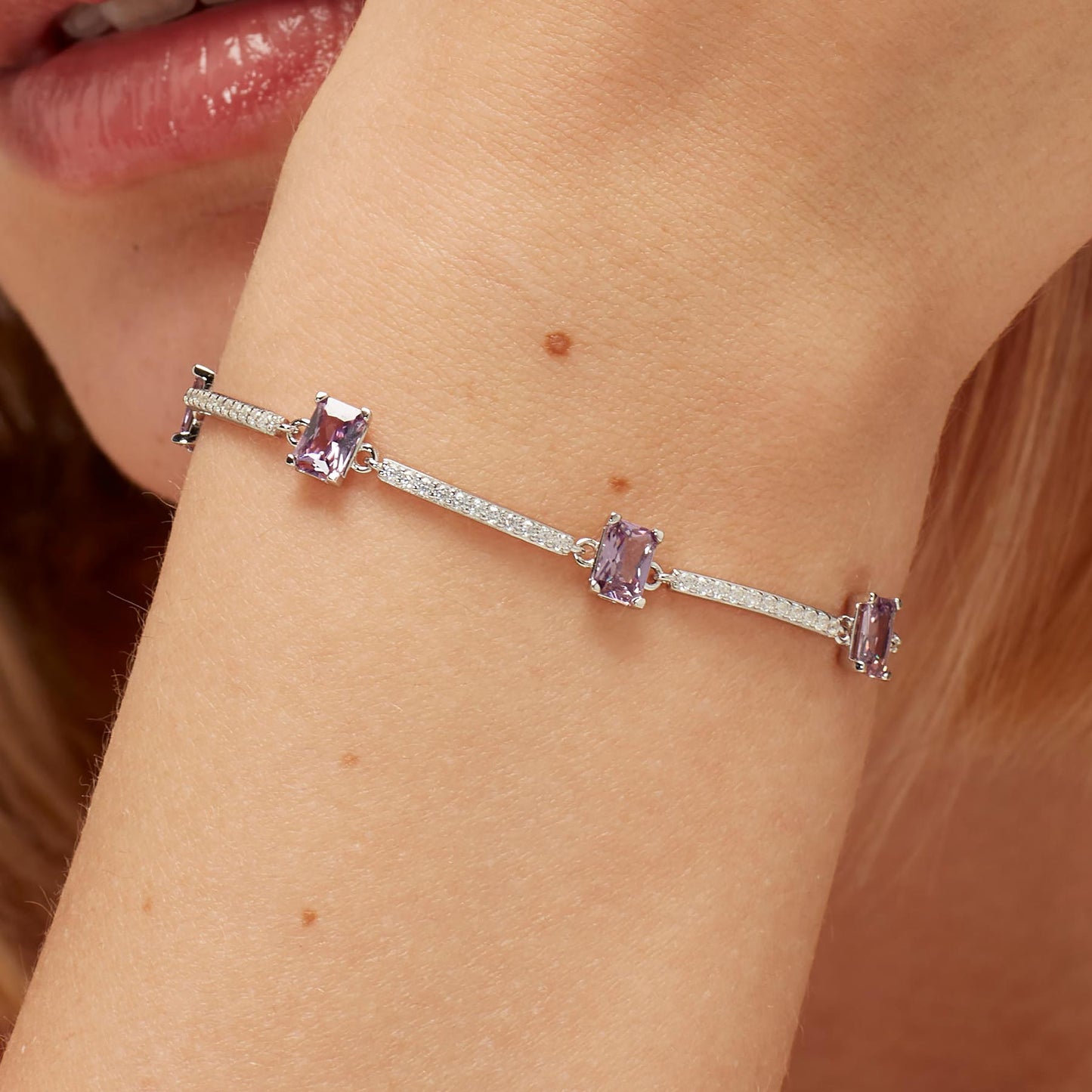 Bracciale argento Fancy magic purple