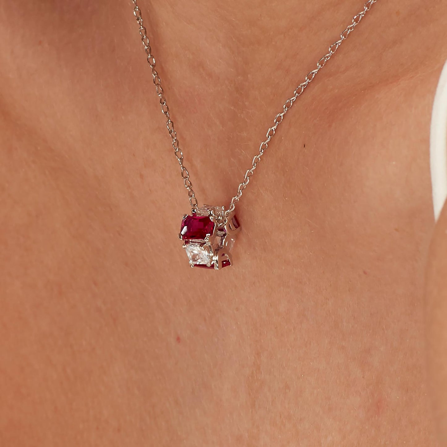 Charm argento Fancy passion ruby
