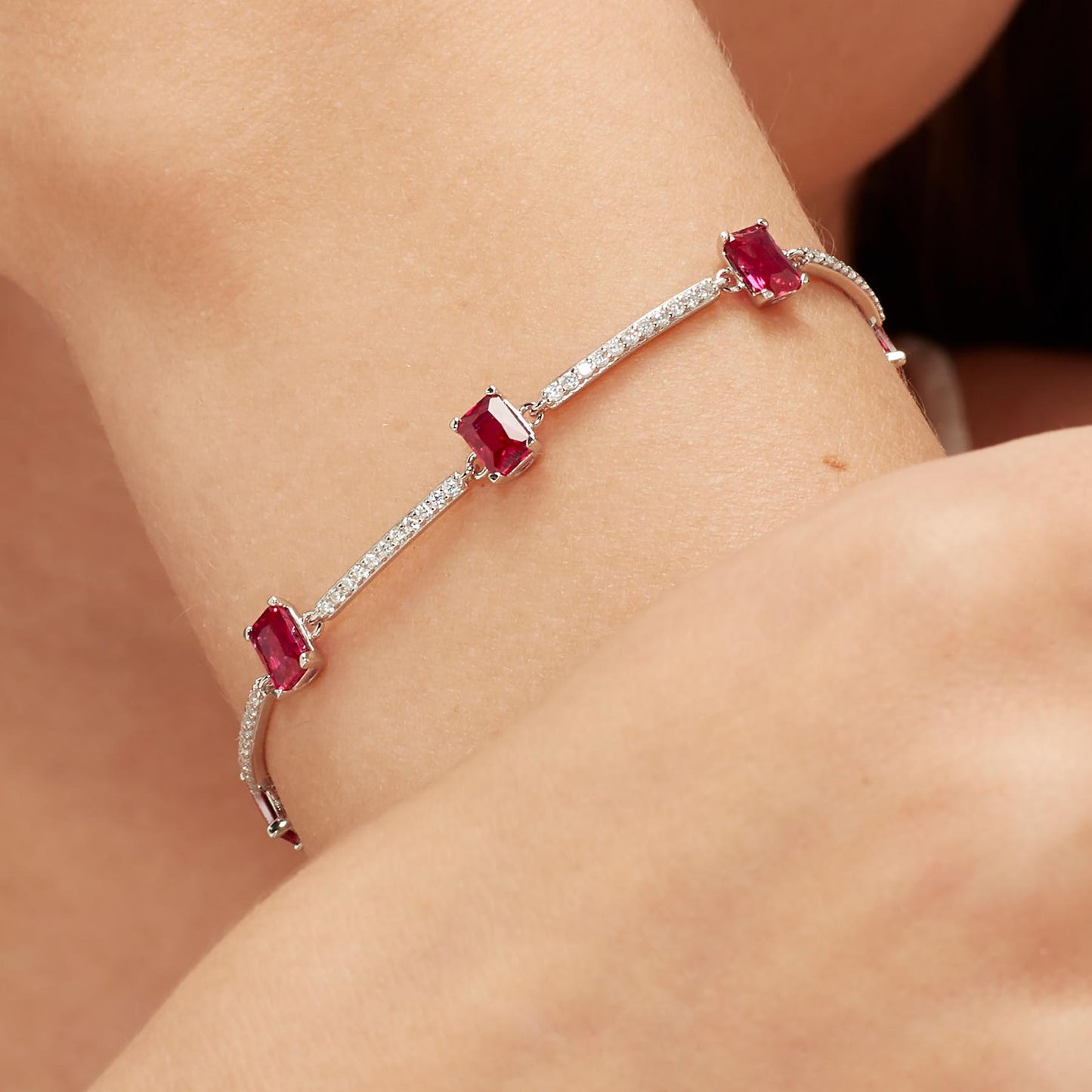 Bracciale argento Fancy passion ruby