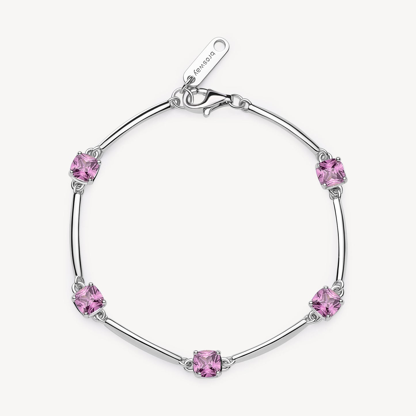 Bracciale argento vibrant pink