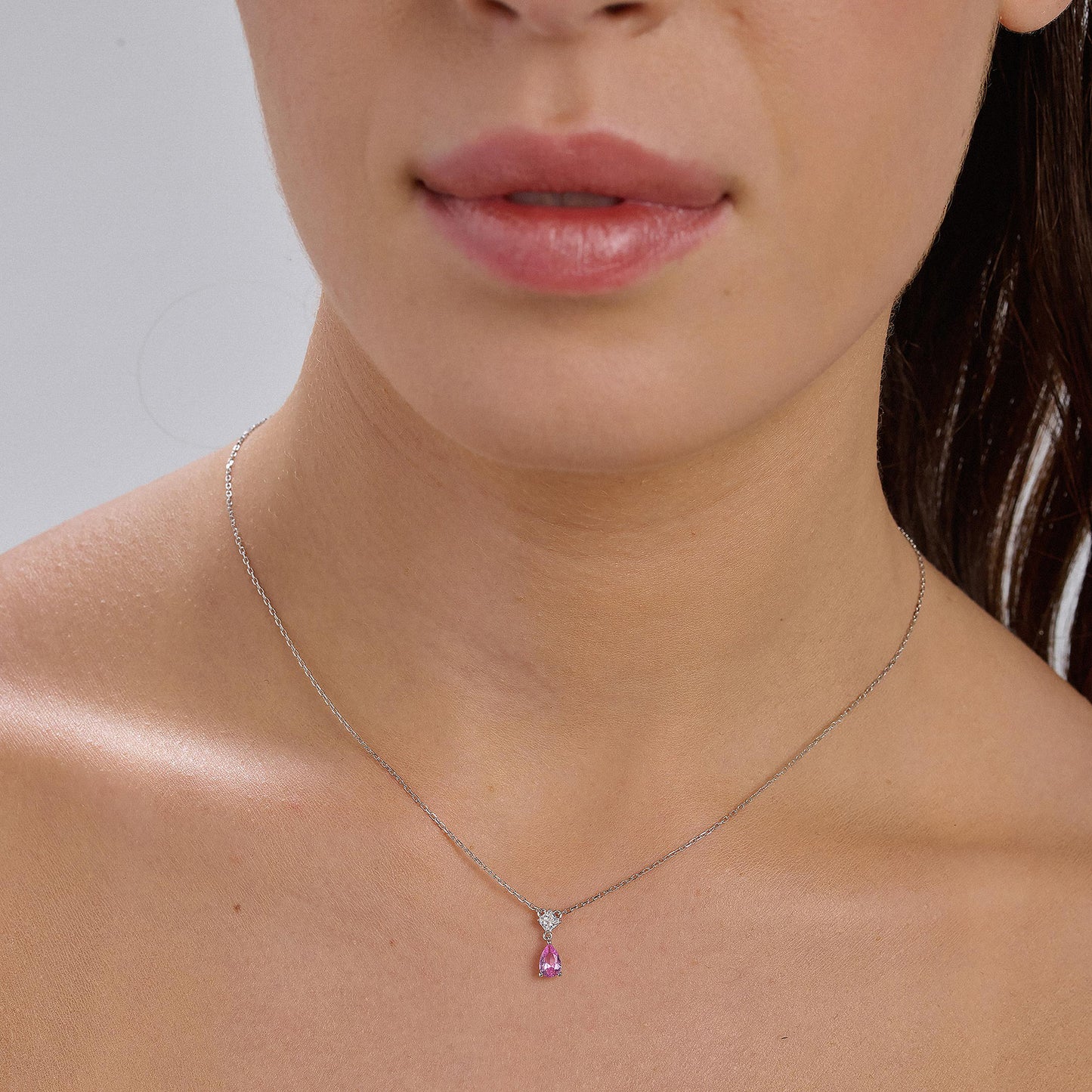 Collana Brosway Fancy Vibrant pink Goccia