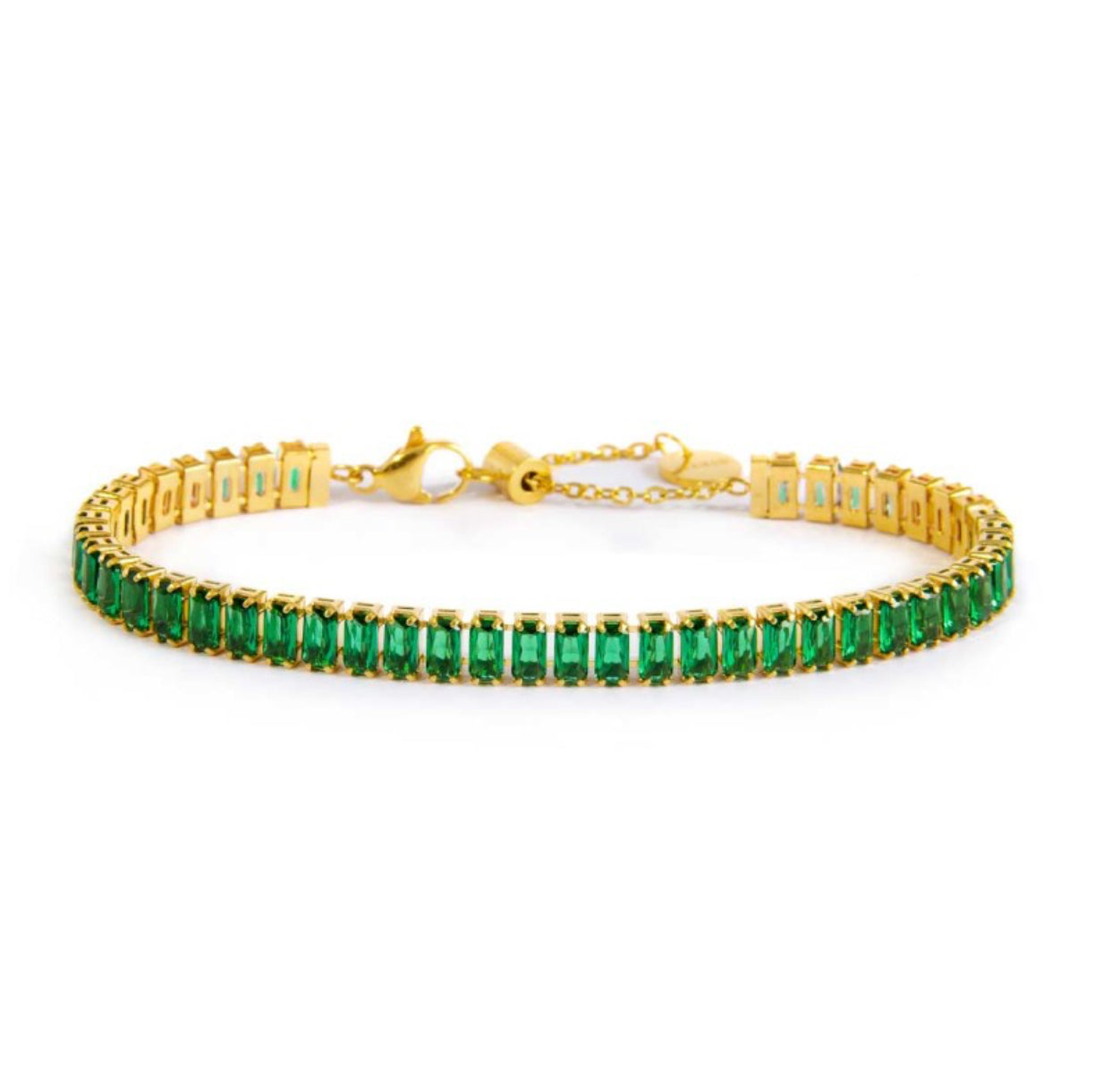 Bracciale Marlù tennis zirconi baguette verde