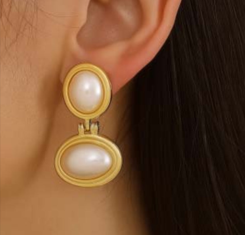 Orecchini Piti Malì donna Cassandra Doppia perla