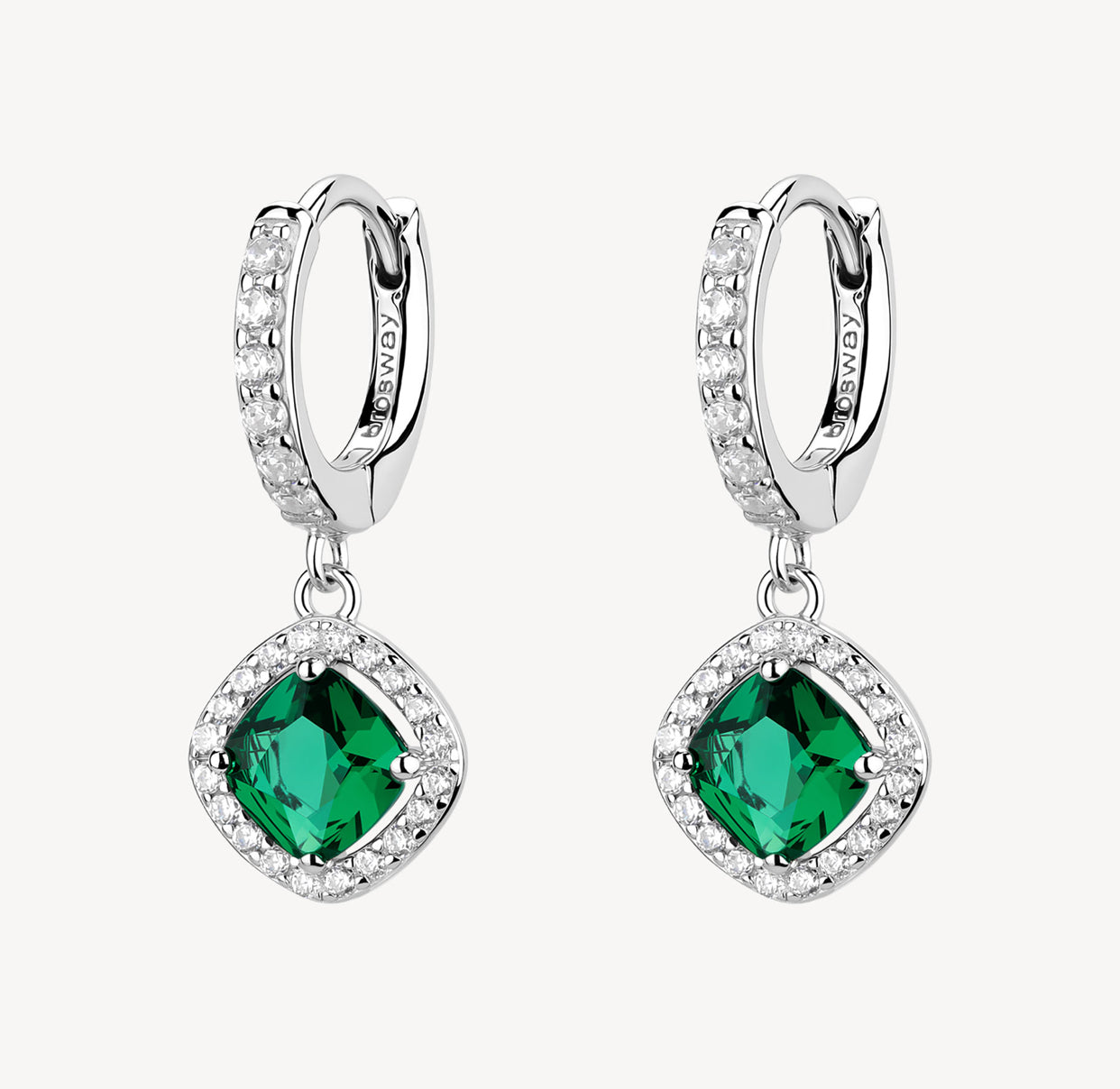 Orecchini argento Fancy life green