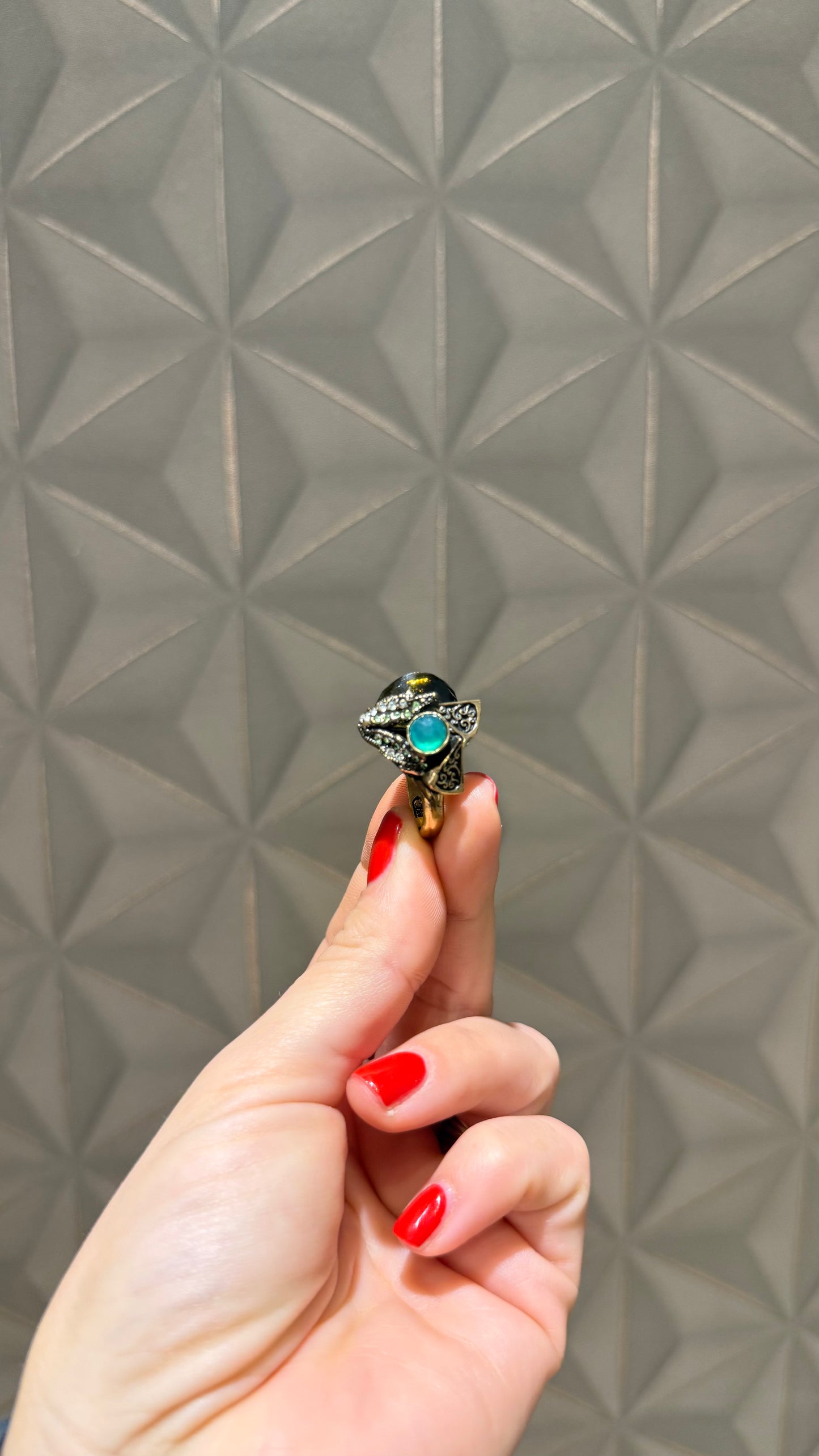 Anello Alcozer unic quarzo e smeraldo