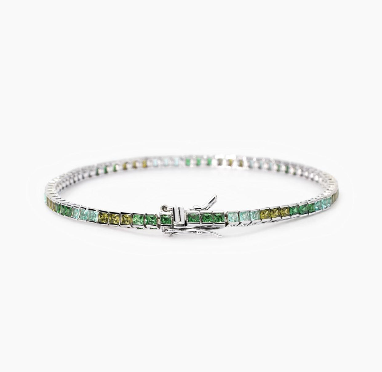 Bracciale donna Mabina con zirconi multicolor verdi TENNIS CLUB