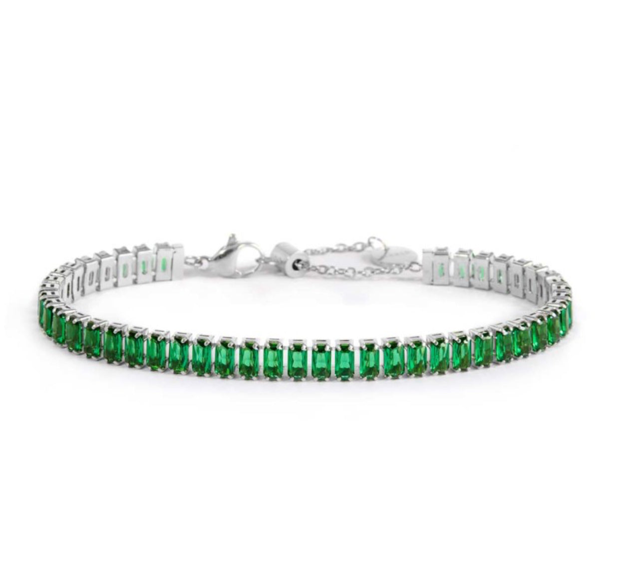 Bracciale Marlù tennis zirconi baguette verde