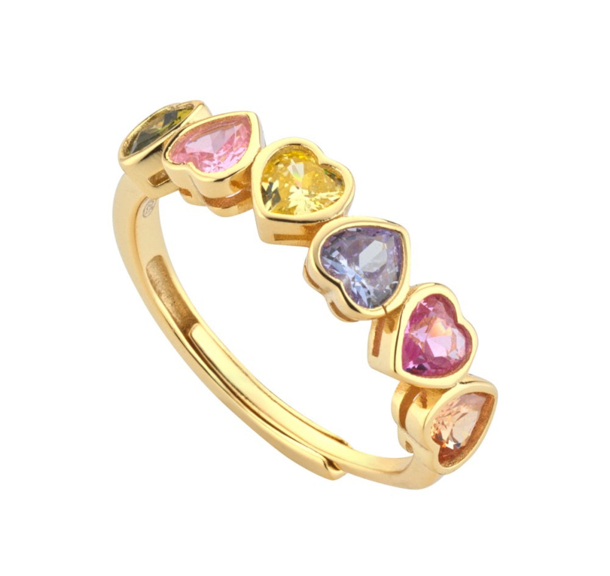 Anello Donna Marcello Pane Arcobaleno di cuori