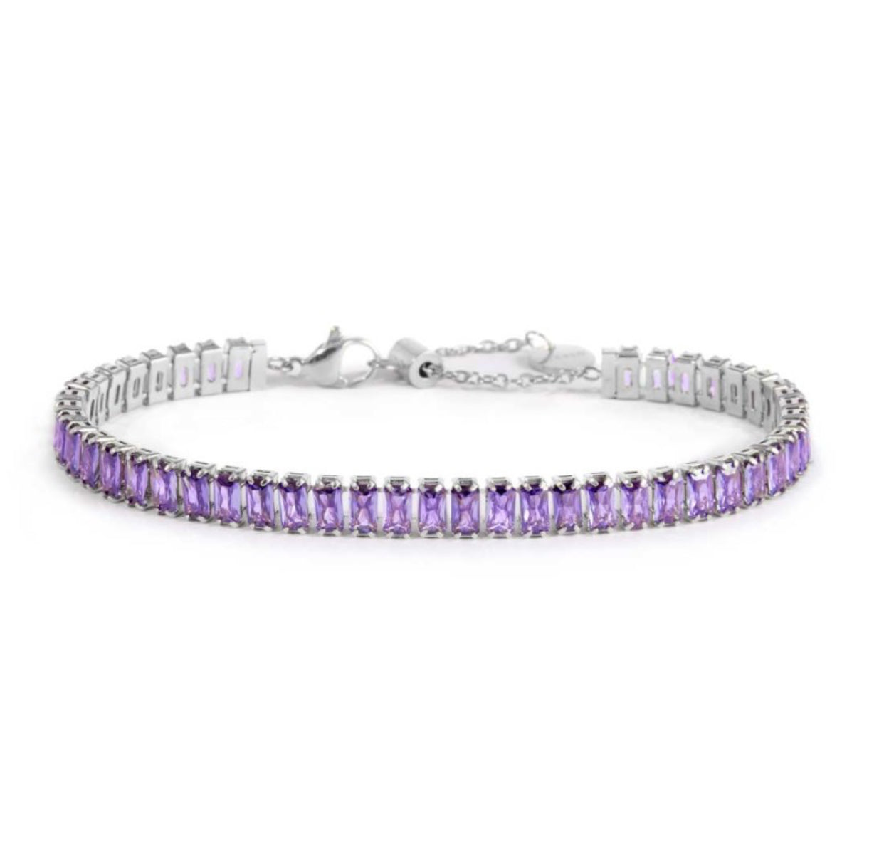 Bracciale Marlù tennis zirconi baguette viola