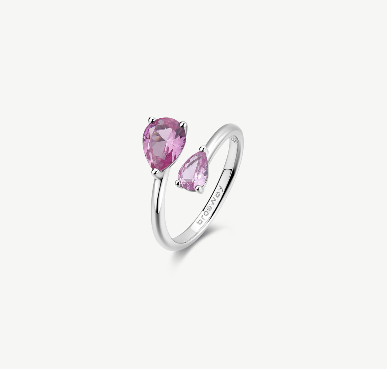 Anello argento Fancy vibrant pink
