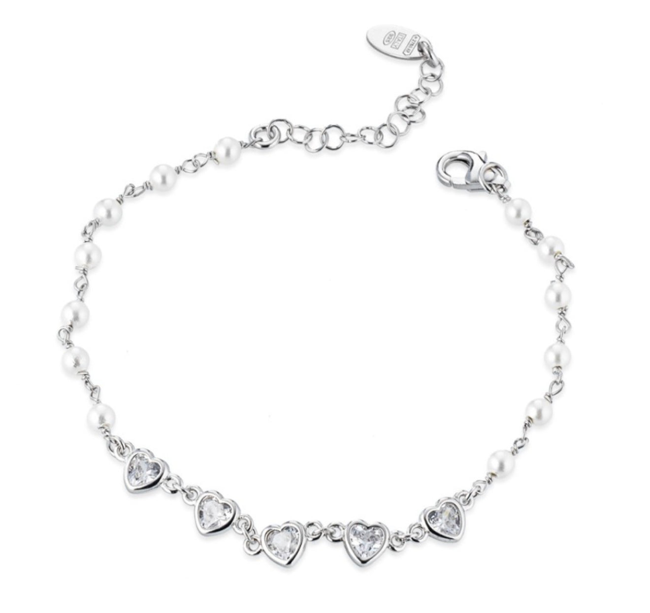 Bracciale Marcello pane perline e cuoricini