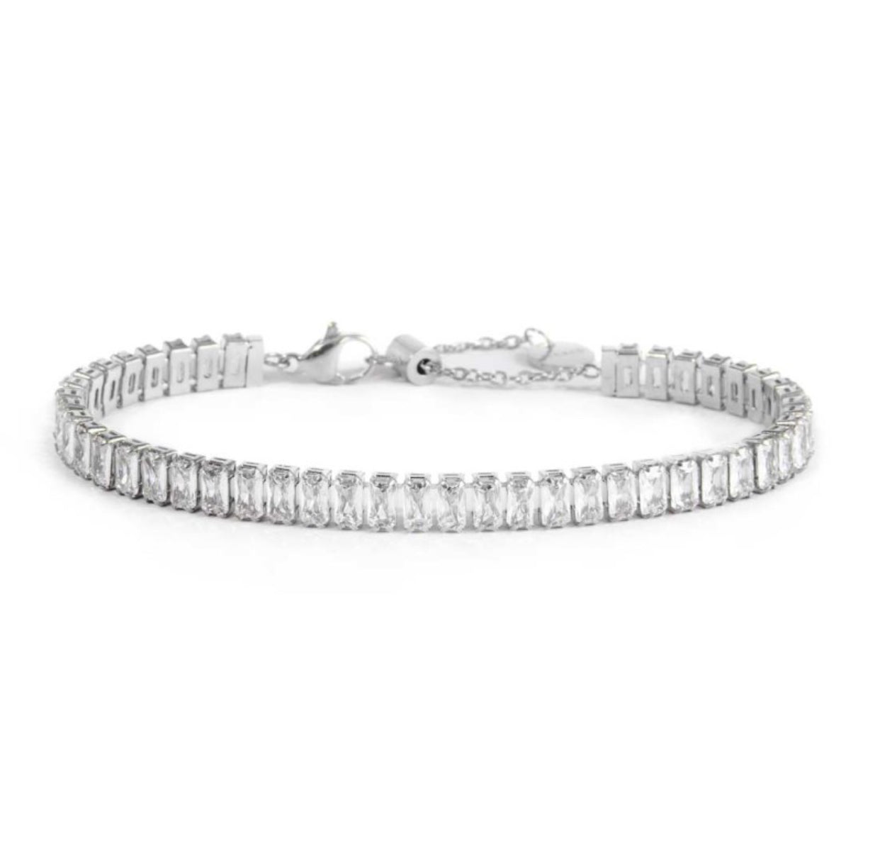 Bracciale Marlù tennis zirconi baguette bianco
