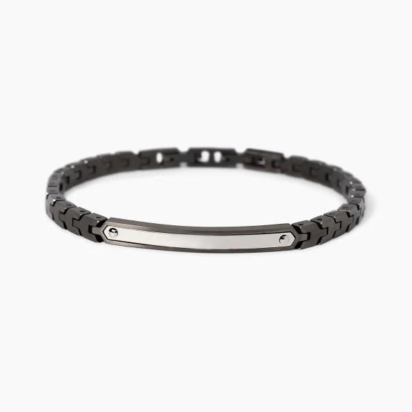 Bracciale 2Jewels uomo maglia satinata e piastra