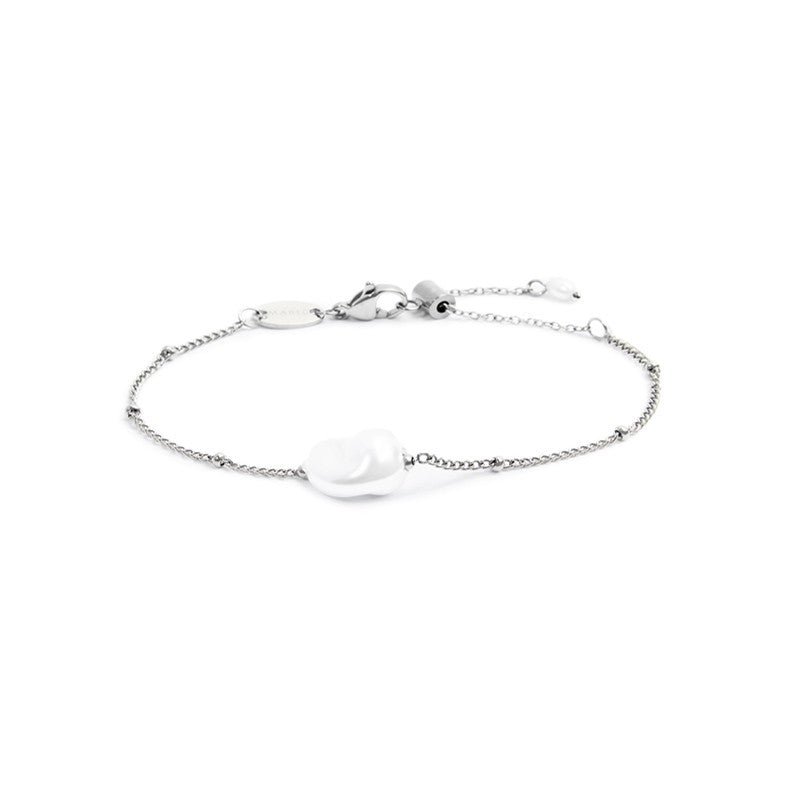 Bracciale Marlù catena grumetta con perla ovale centrale