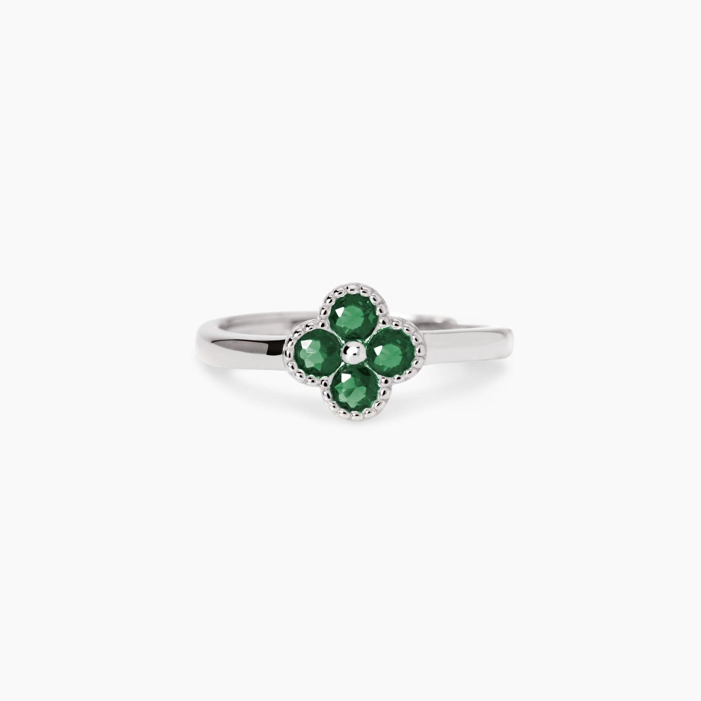 Anello Mabina donna con fiore verde