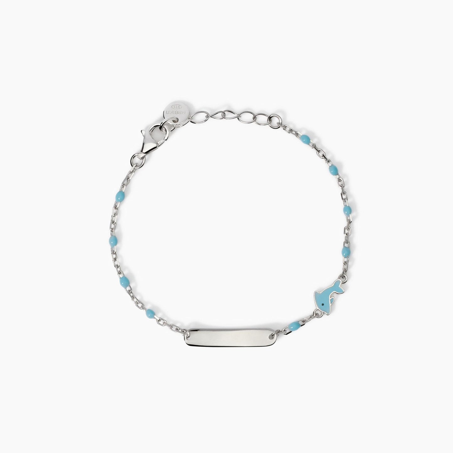 Bracciale Mabina Junior personalizzabile con delfino