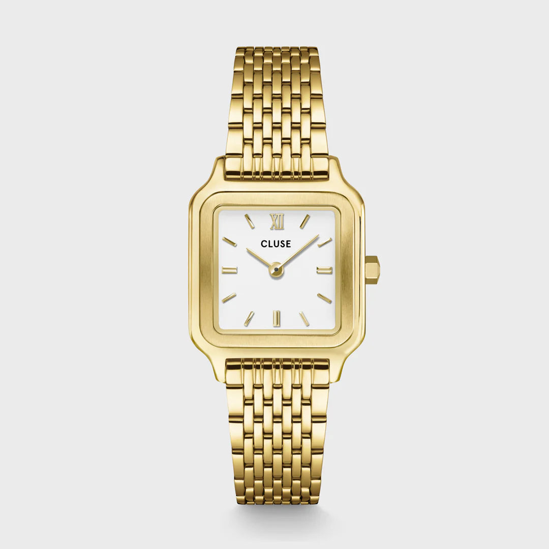 Orologio Cluse Gracieuse Petite Watch Steel Gold Bianco