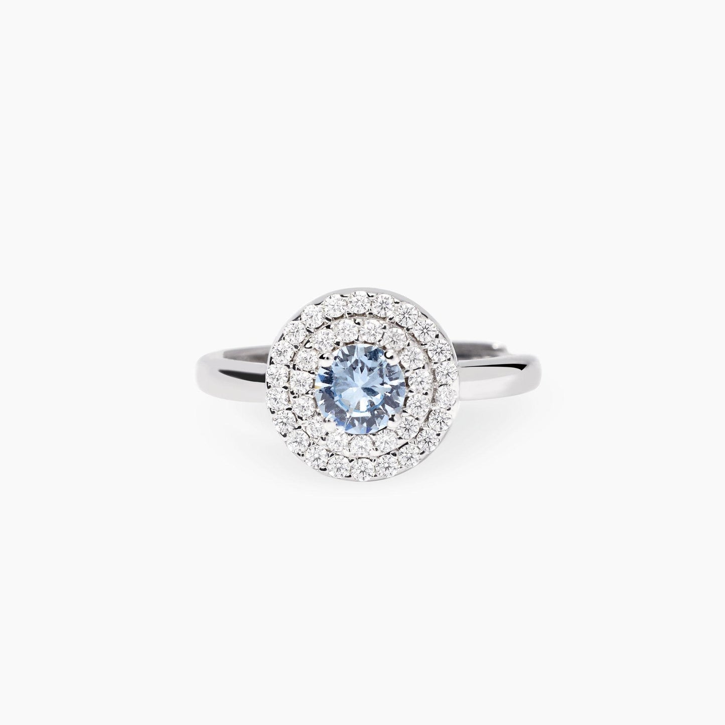 Anello Mabina donna Con acquamarina sintetica e zirconi bianchi