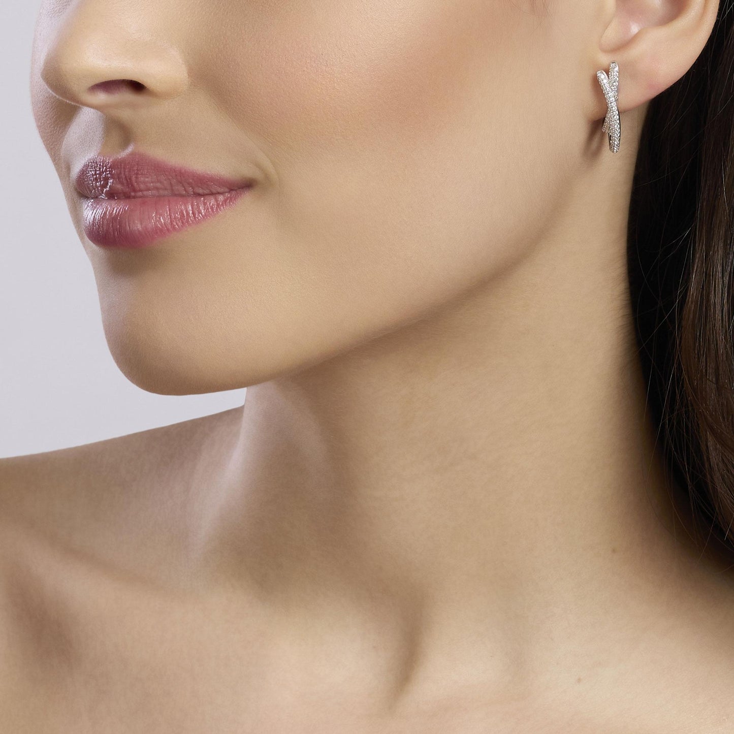 Orecchini Mabina in argento con zirconi