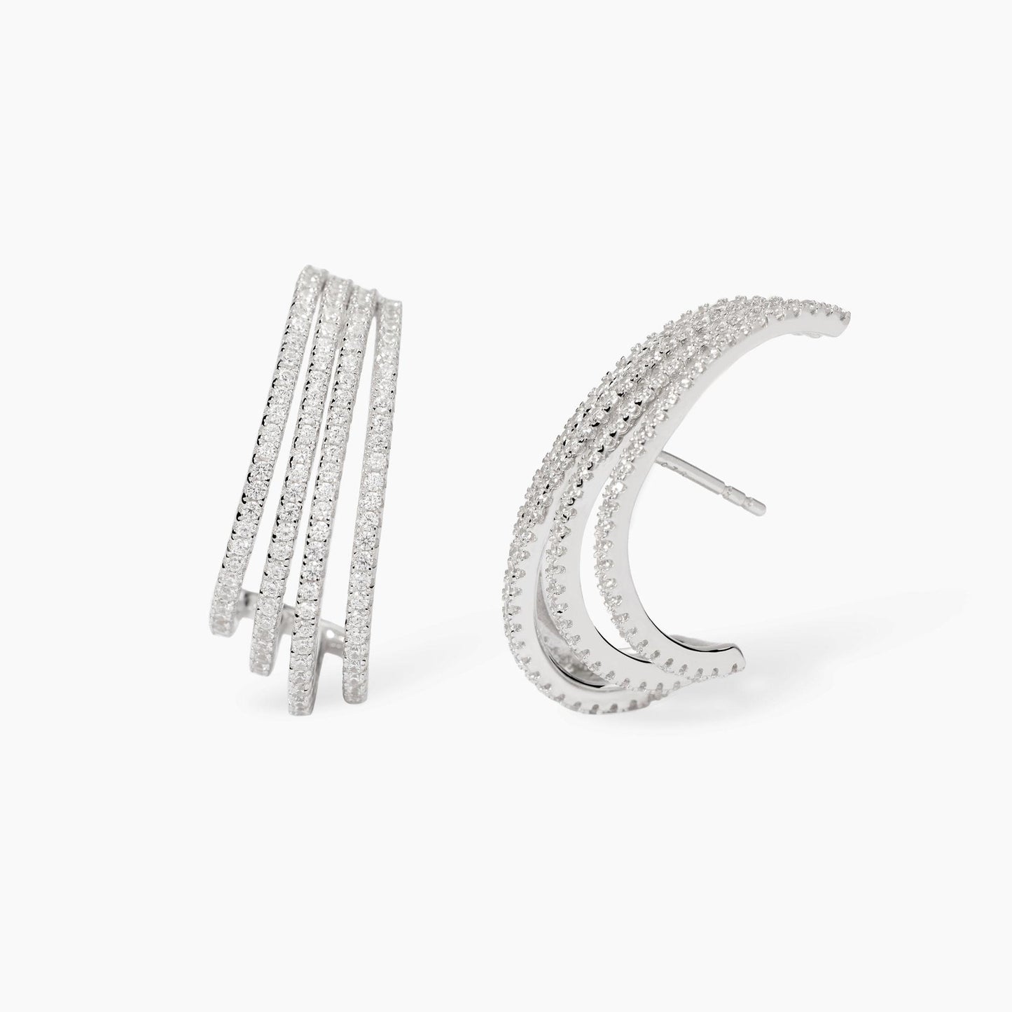 Orecchini Mabina in argento con zirconi