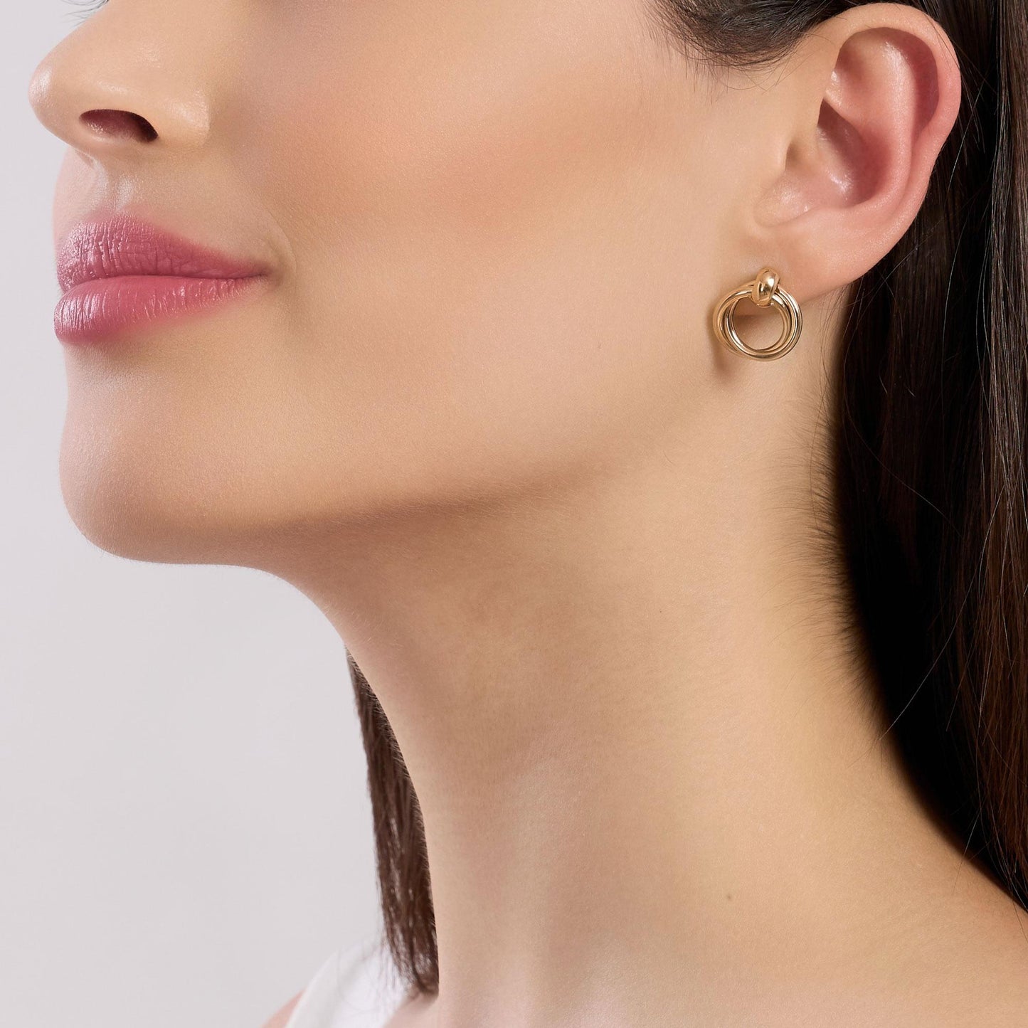 Orecchini Kidult Style donna Doppio cerchio gold