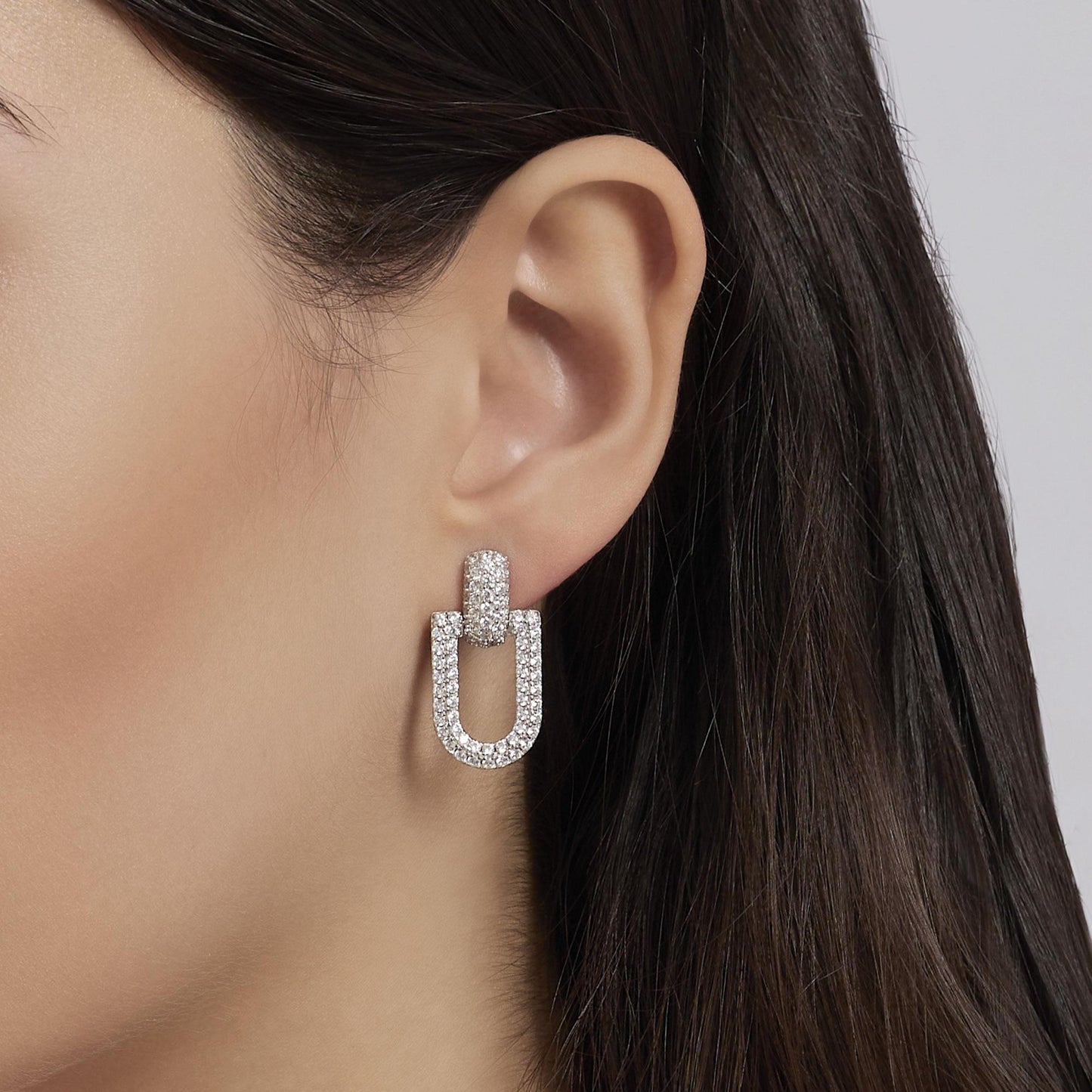 Orecchini Mabina donna pendenti con zirconi