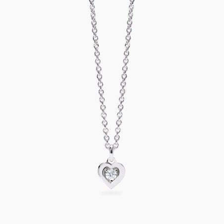 Collana Mabina donna Cuoricino con diamante lab grown
