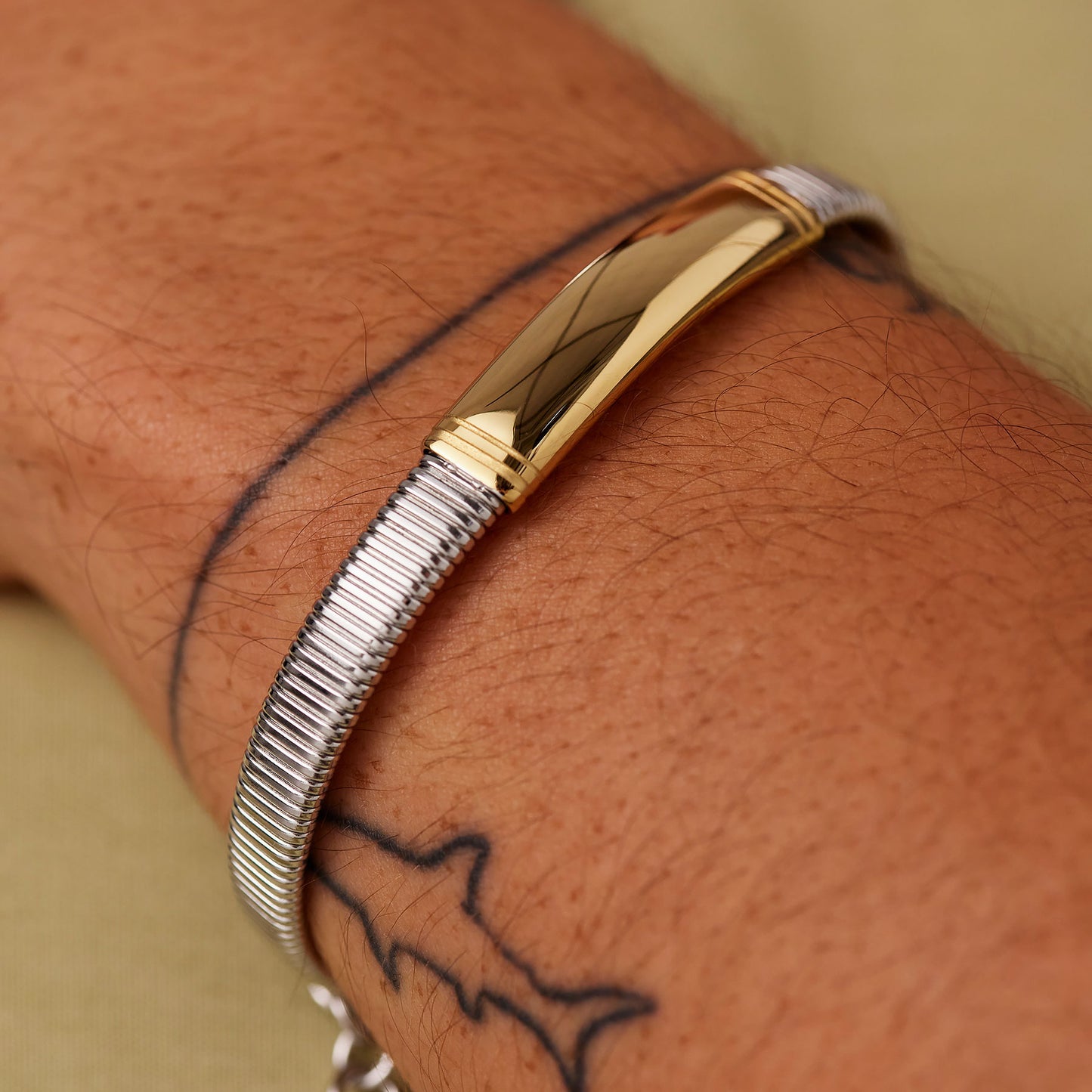Bracciale uomo Brosway RIPTIDE con dettaglio oro