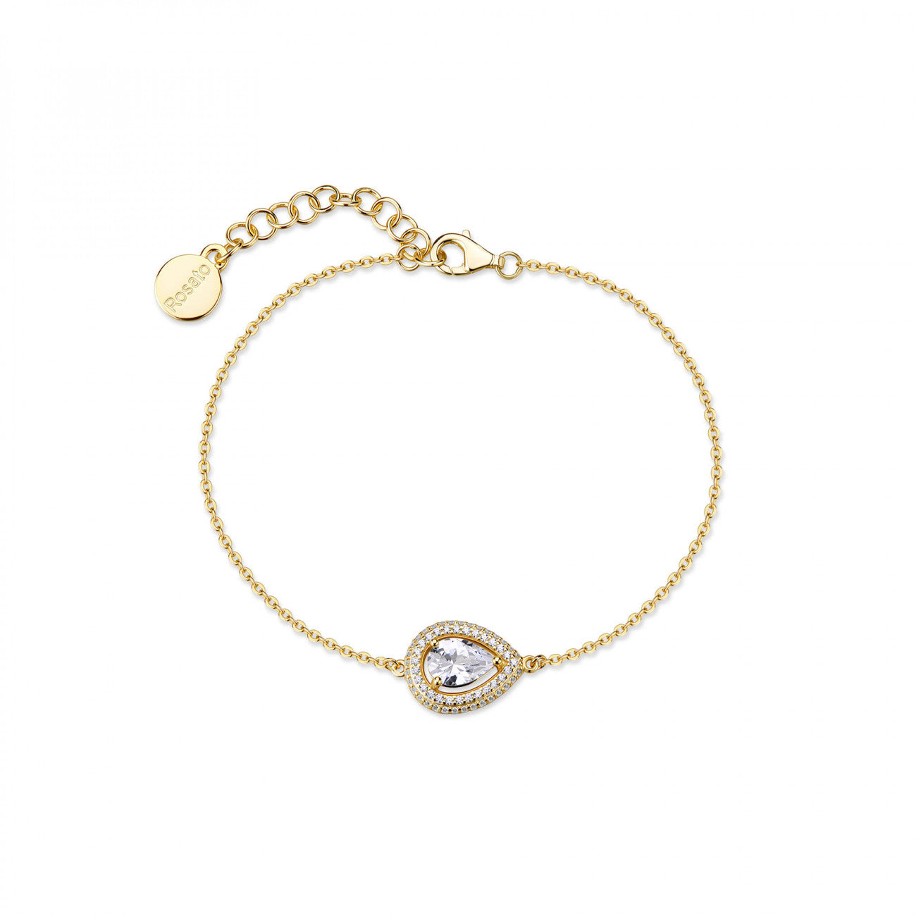 Bracciale donna Rosato Goccia gold con zirconi