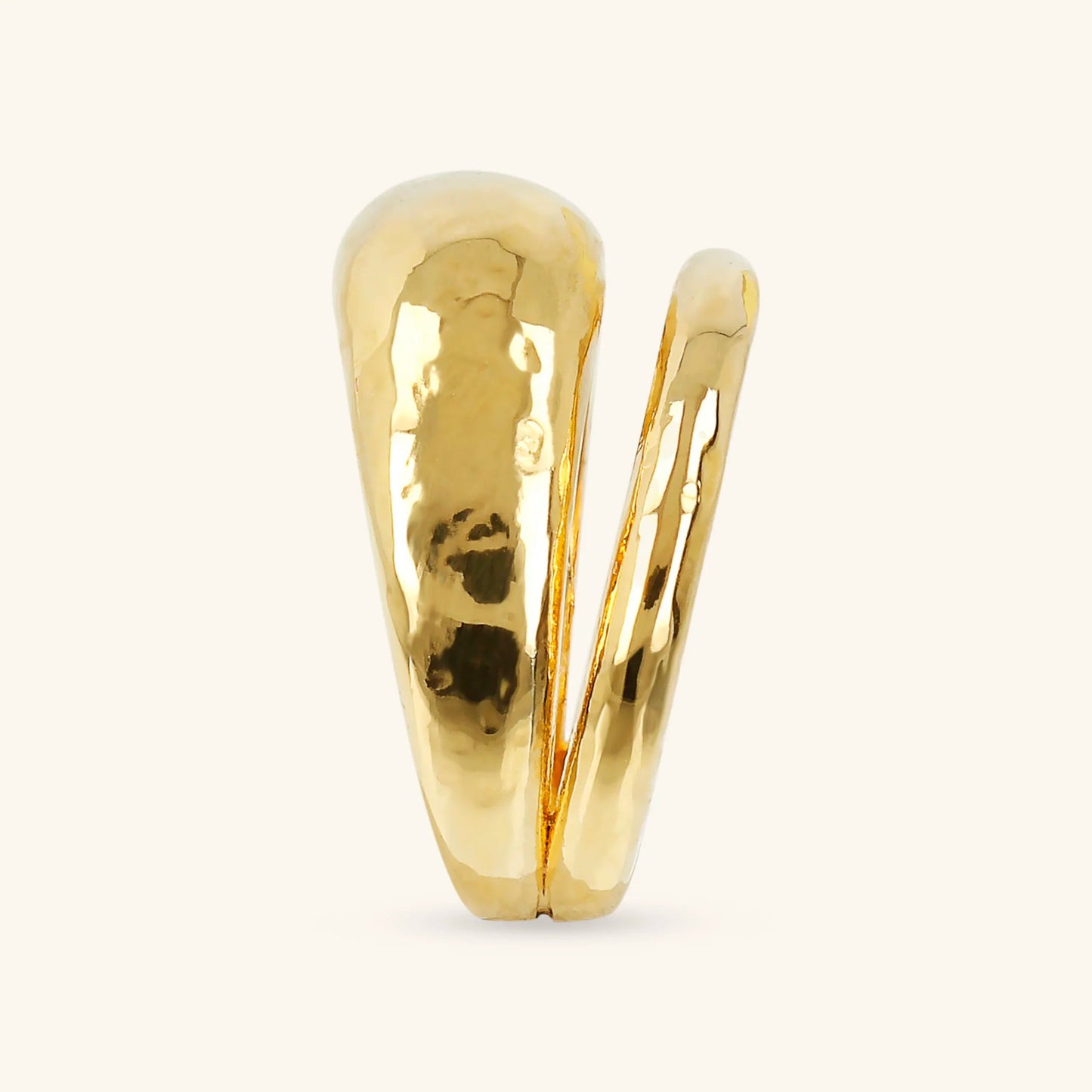 Anello donna Etrusca a Fascia Martellato Design Doppio