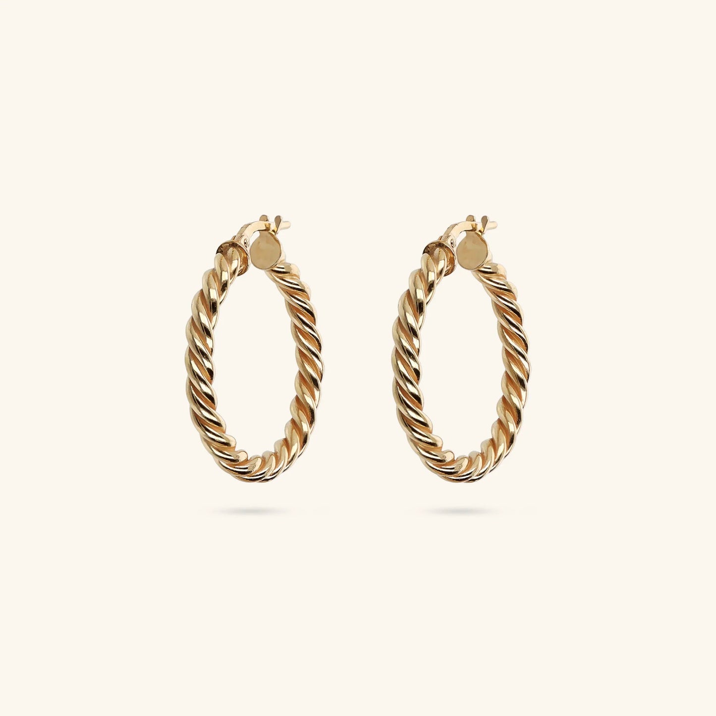 Orecchini donna Etrusca a Cerchio Design Treccia