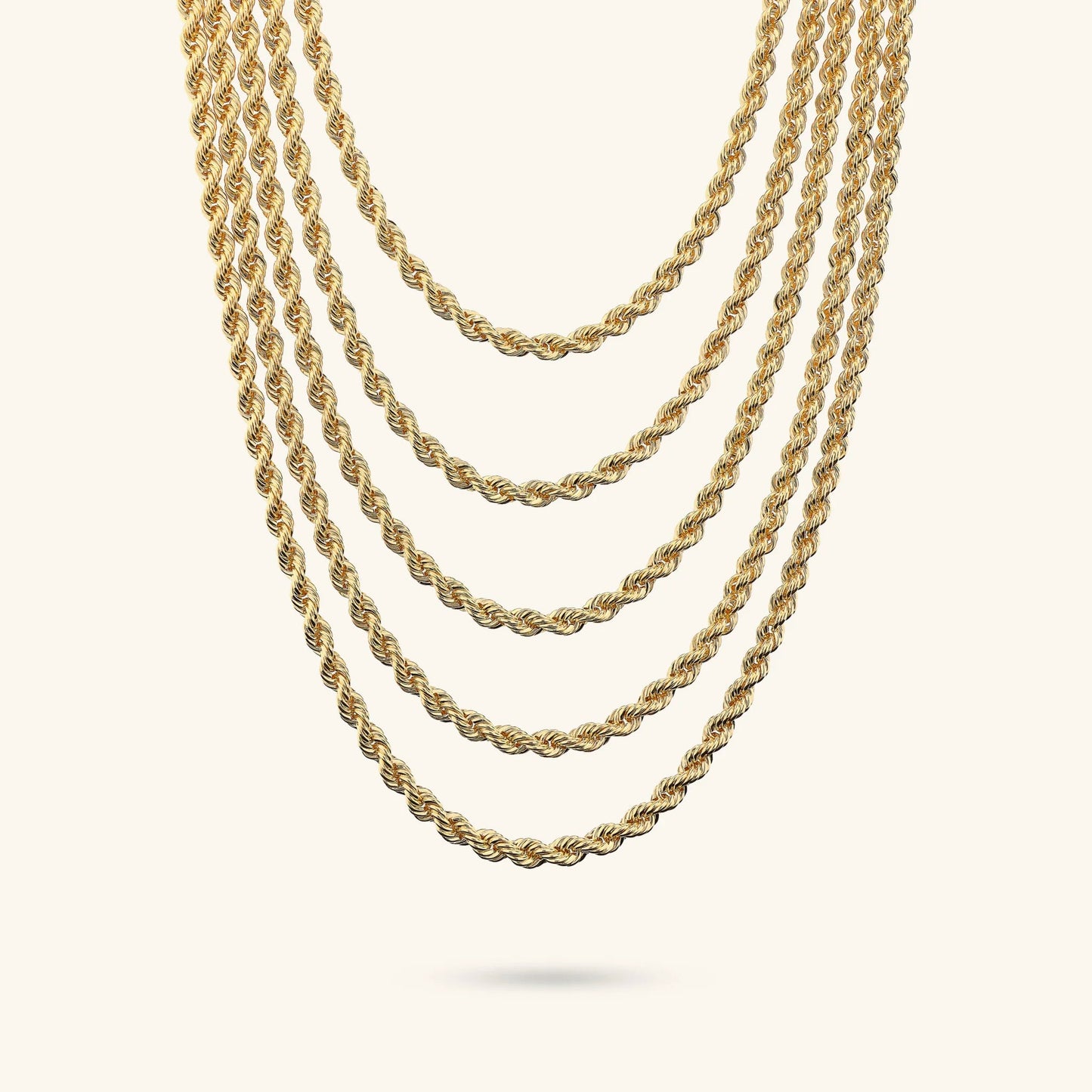 Collana donna Etrusca Multifilo Graduata Maxi Catena Corda