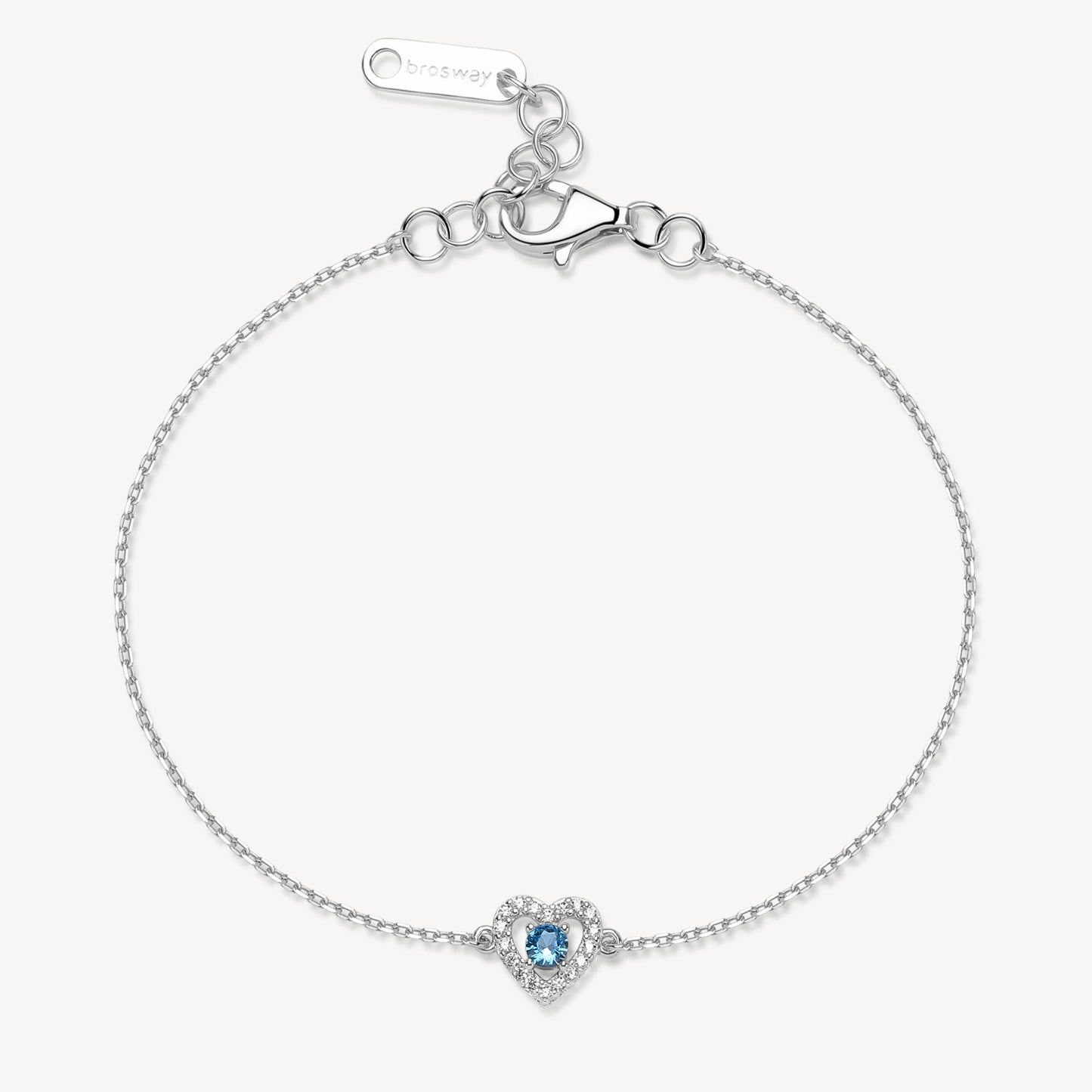 Bracciale argento Fancy cuoricino freedom blue