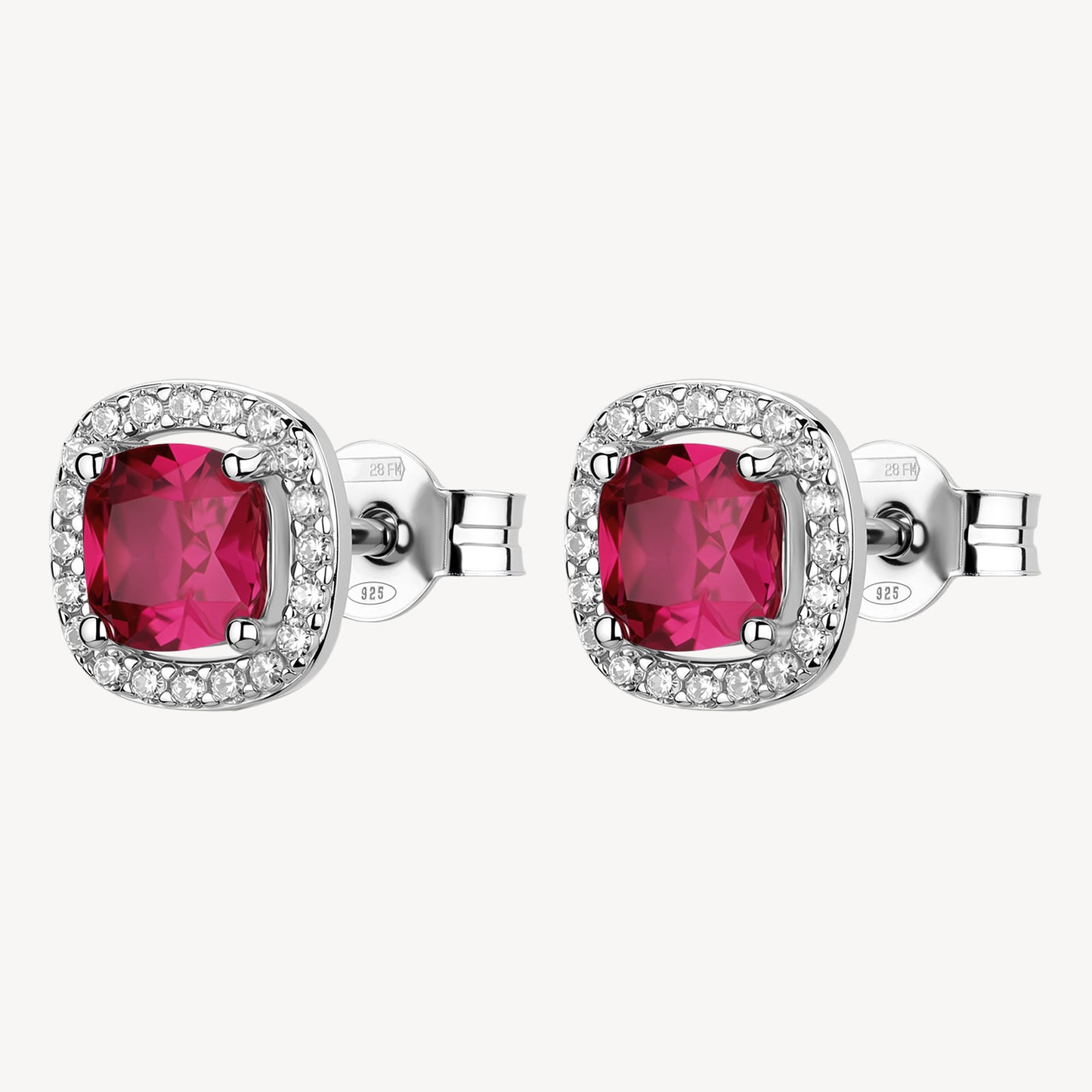 Orecchini argento Fancy passion ruby