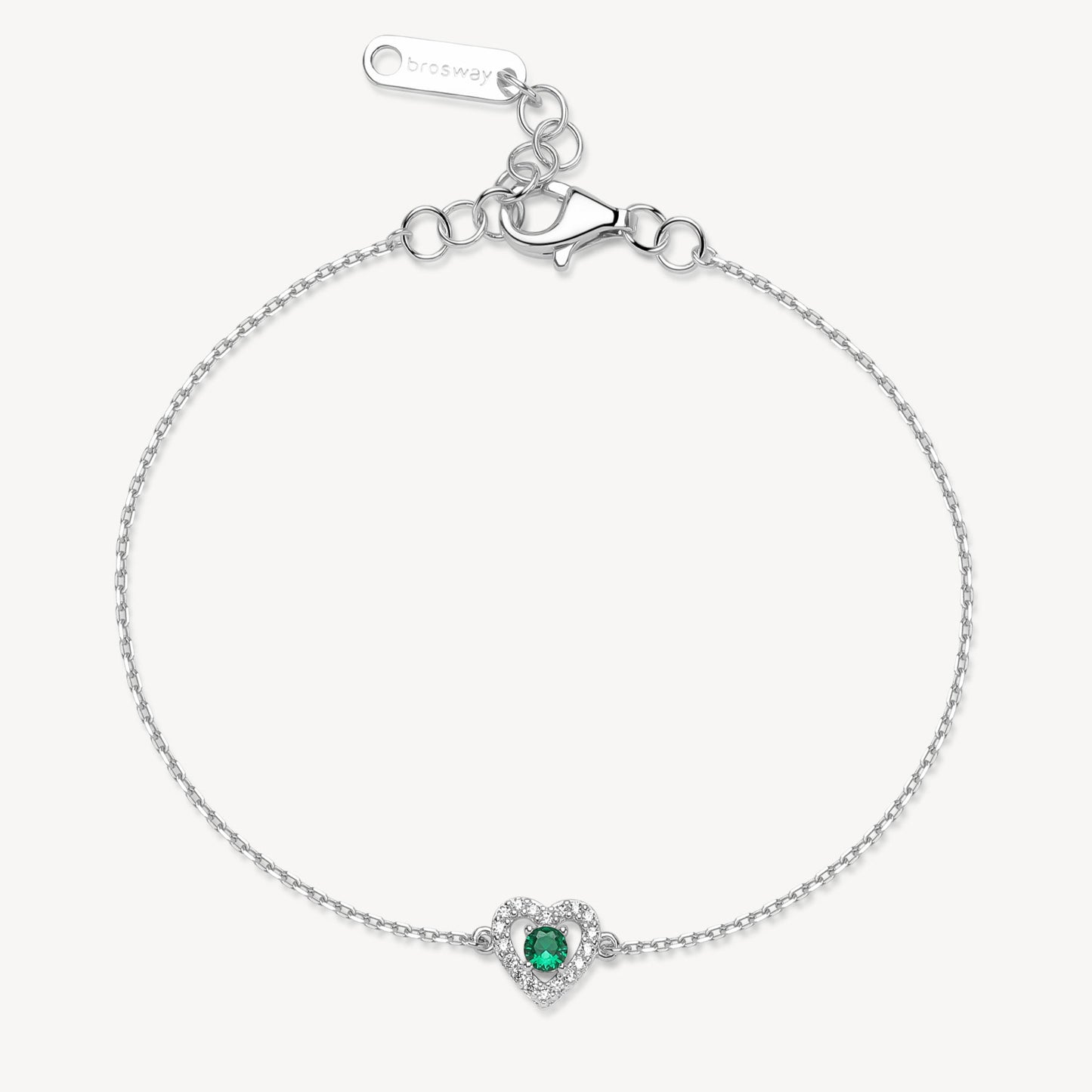 Bracciale Brosway Fancy cuoricino Life green