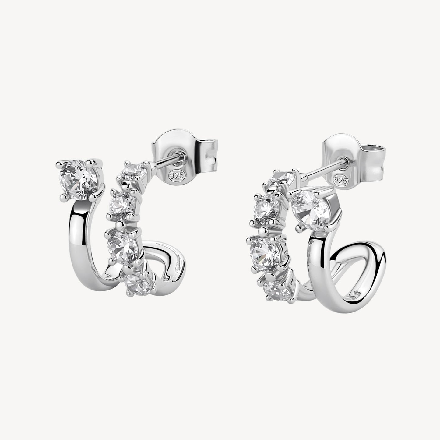 Orecchini argento Fancy infinite white