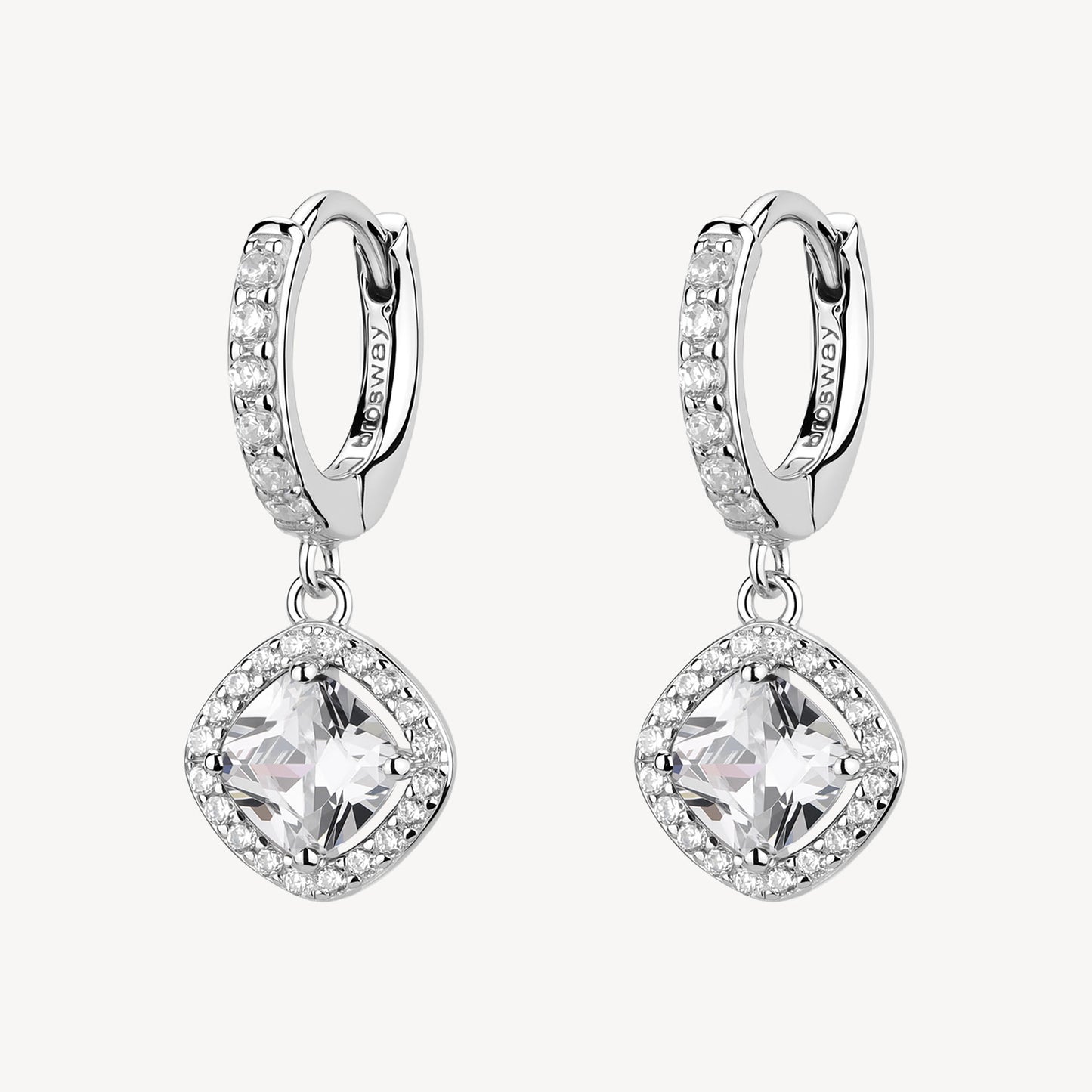 Orecchini argento Fancy infinite white