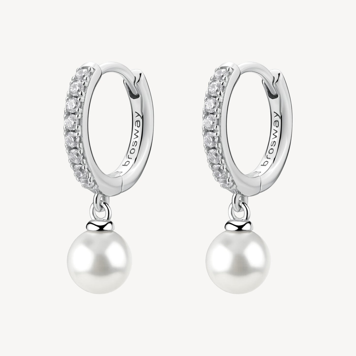 Orecchini argento Fancy cerchietto e perle