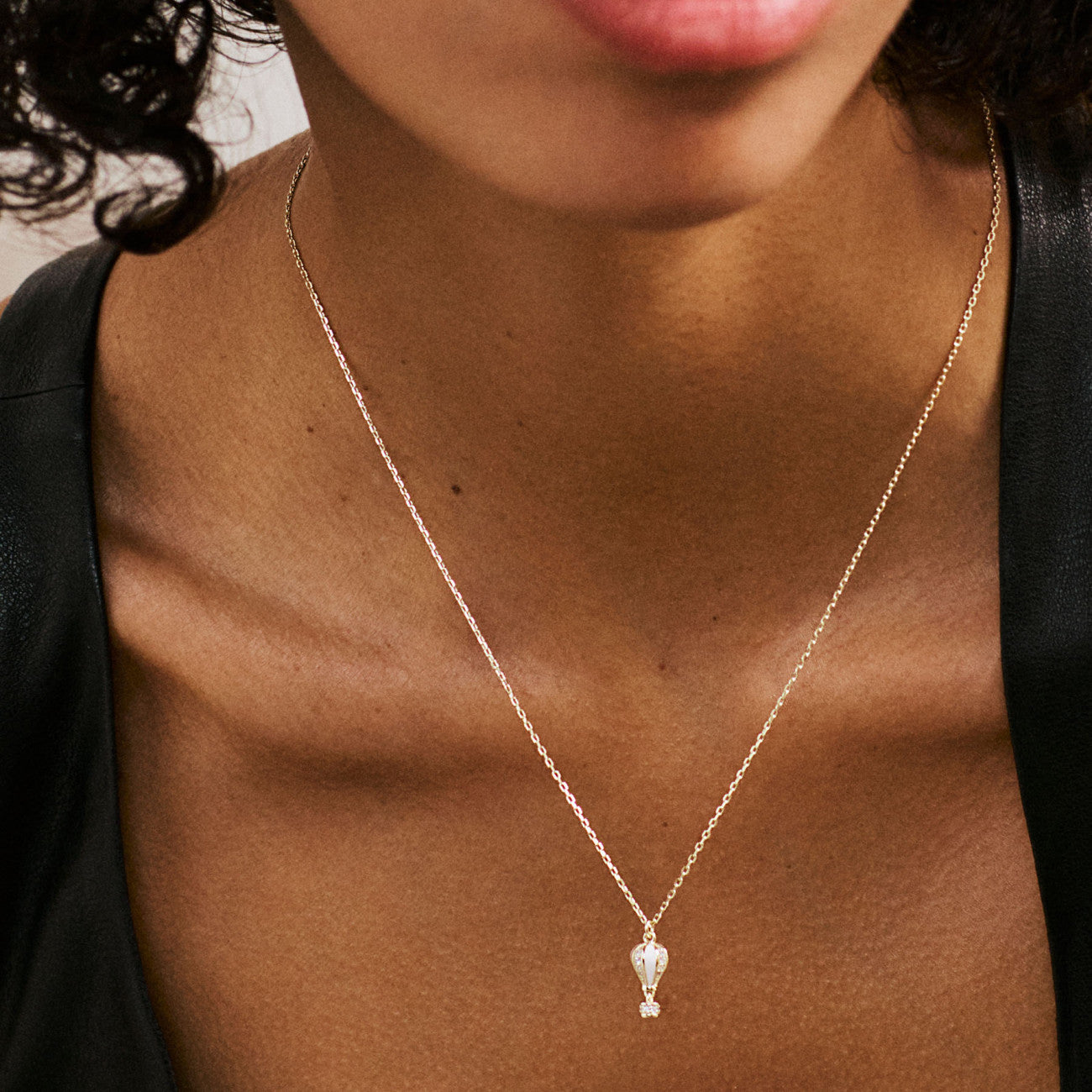 Collana Rosato Aria Mongolfiera golden