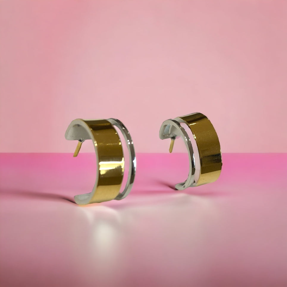 Orecchini Anartxy donna Mini cerchietti bicolore